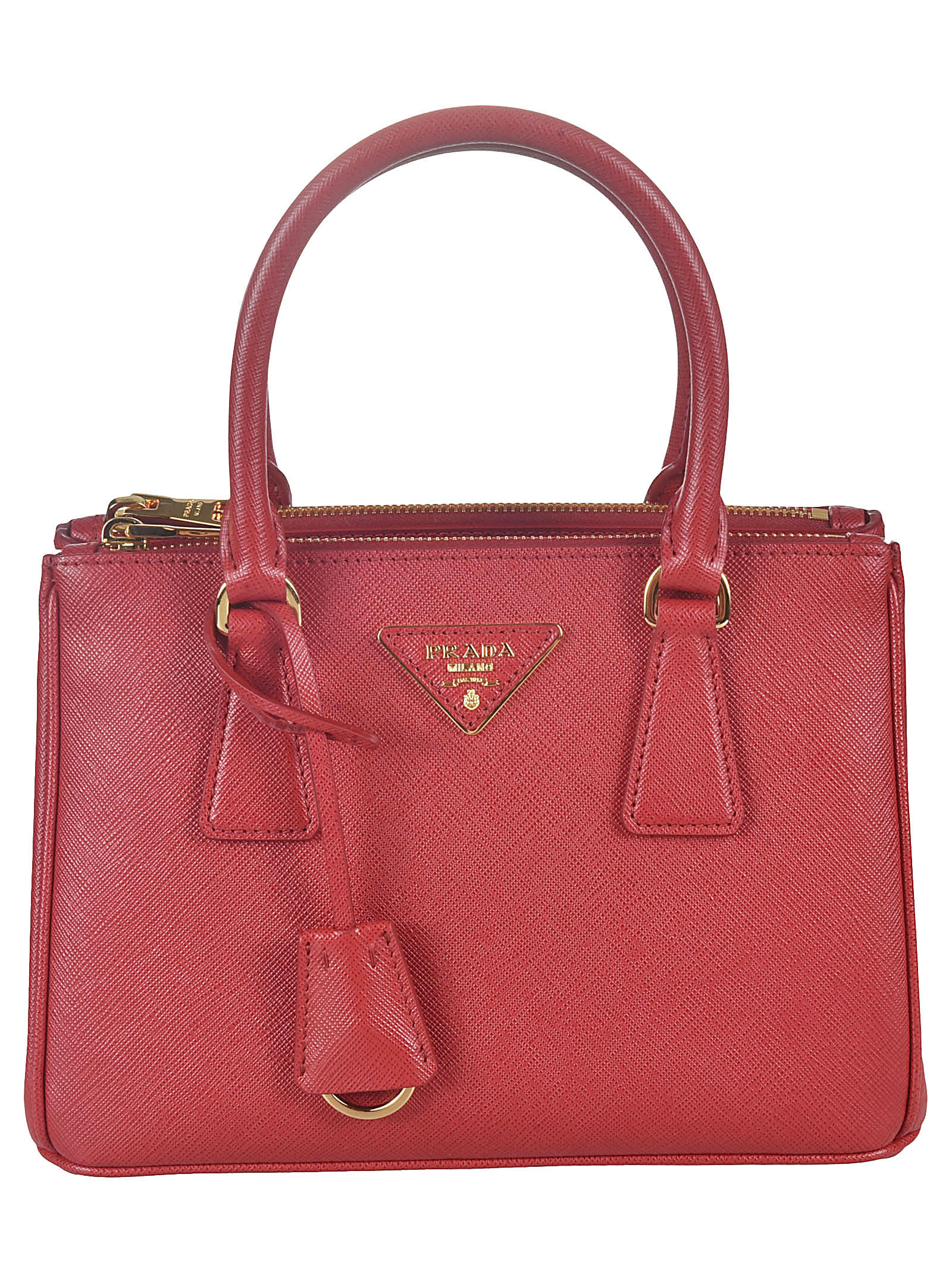 Prada Galleria Top Handle Bag In Fuoco
