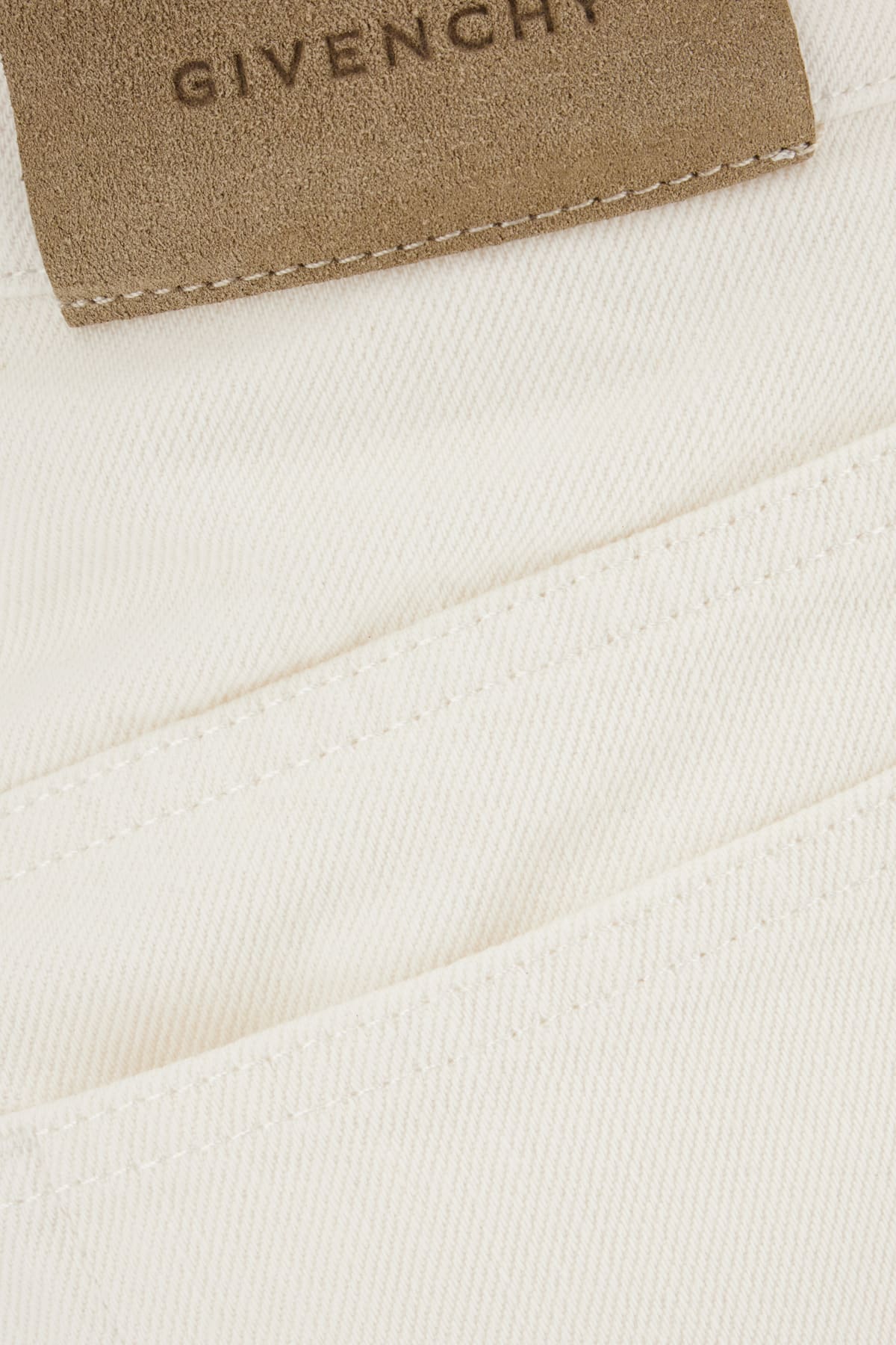 Givenchy Balloon Leg Denim Pants In White