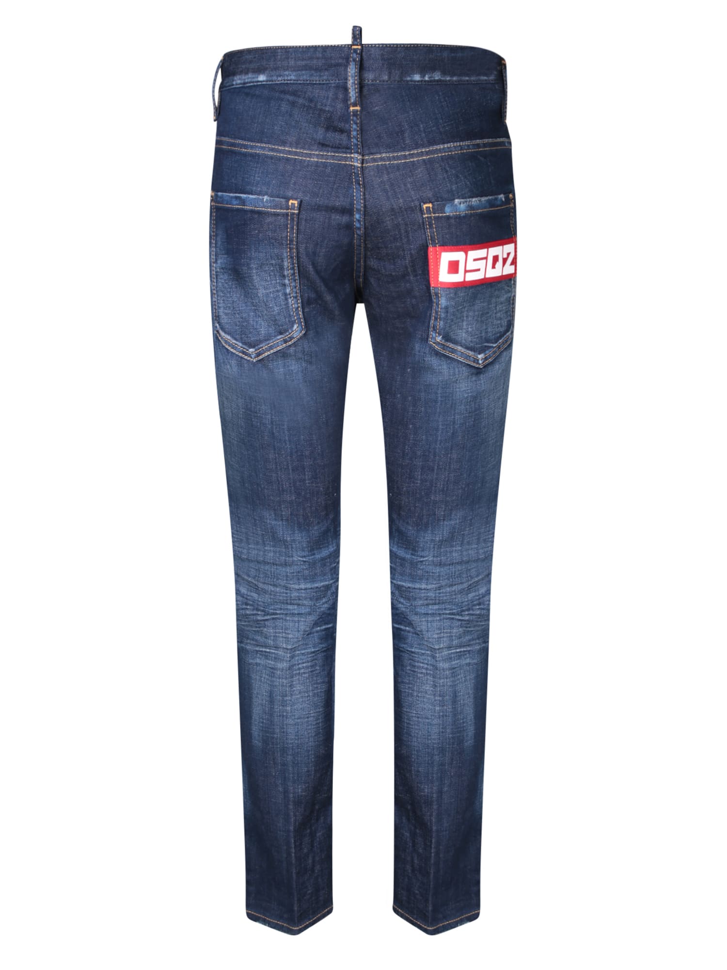 Shop Dsquared2 Dark Clean Wash Skater Blue Jeans