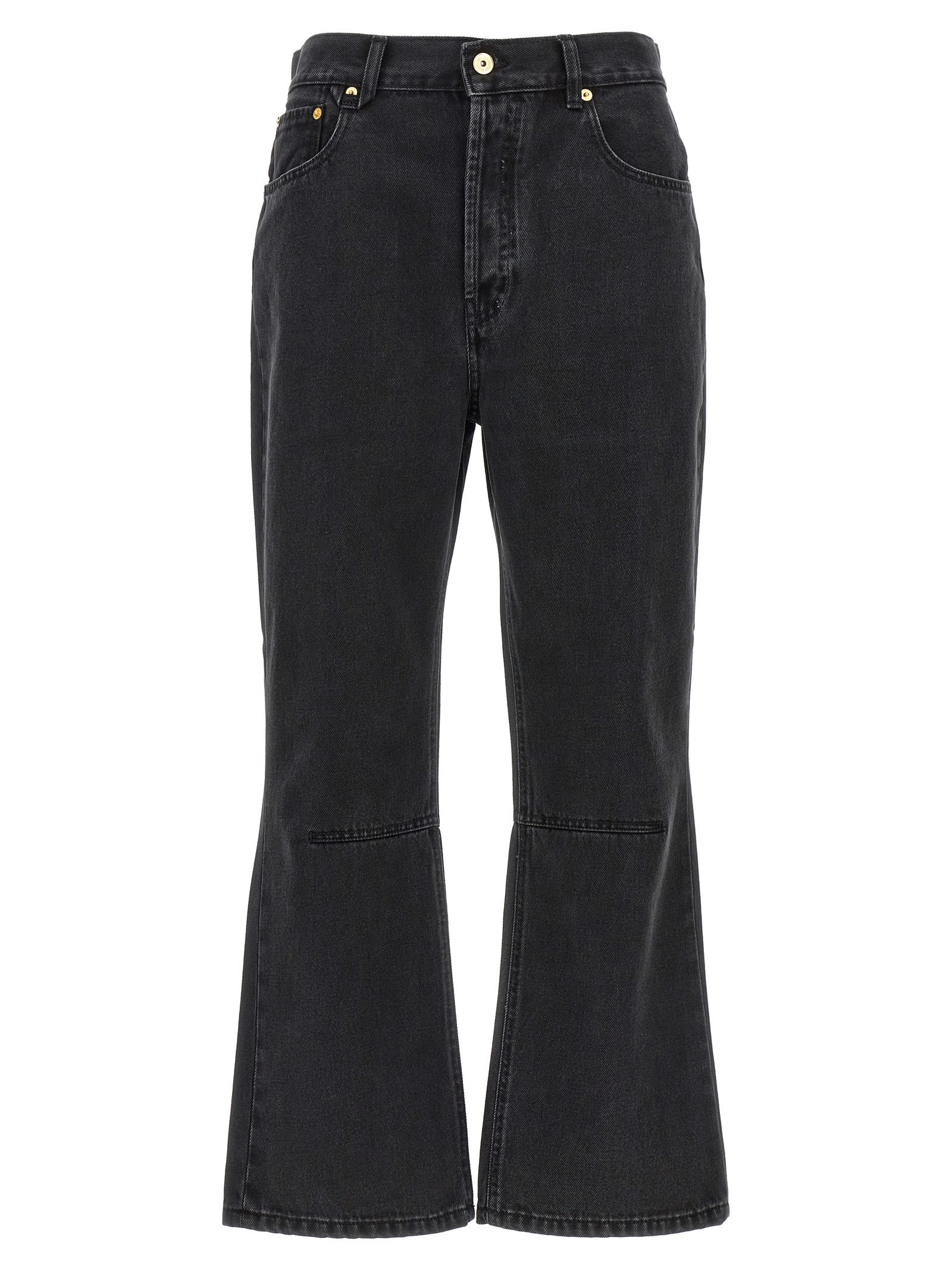 Shop Jacquemus Le De-nîmes Court Jeans In Black