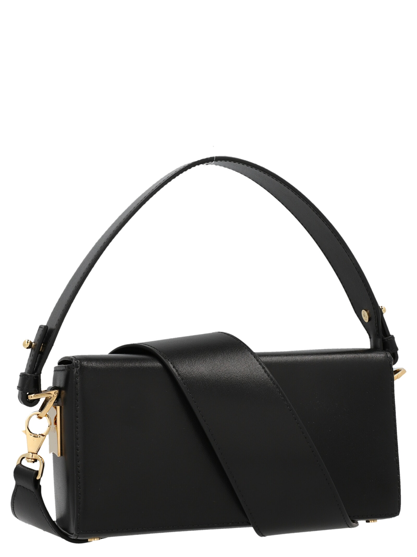 Lanvin Rectangular Smooth Nano Shoulder Bag In Black