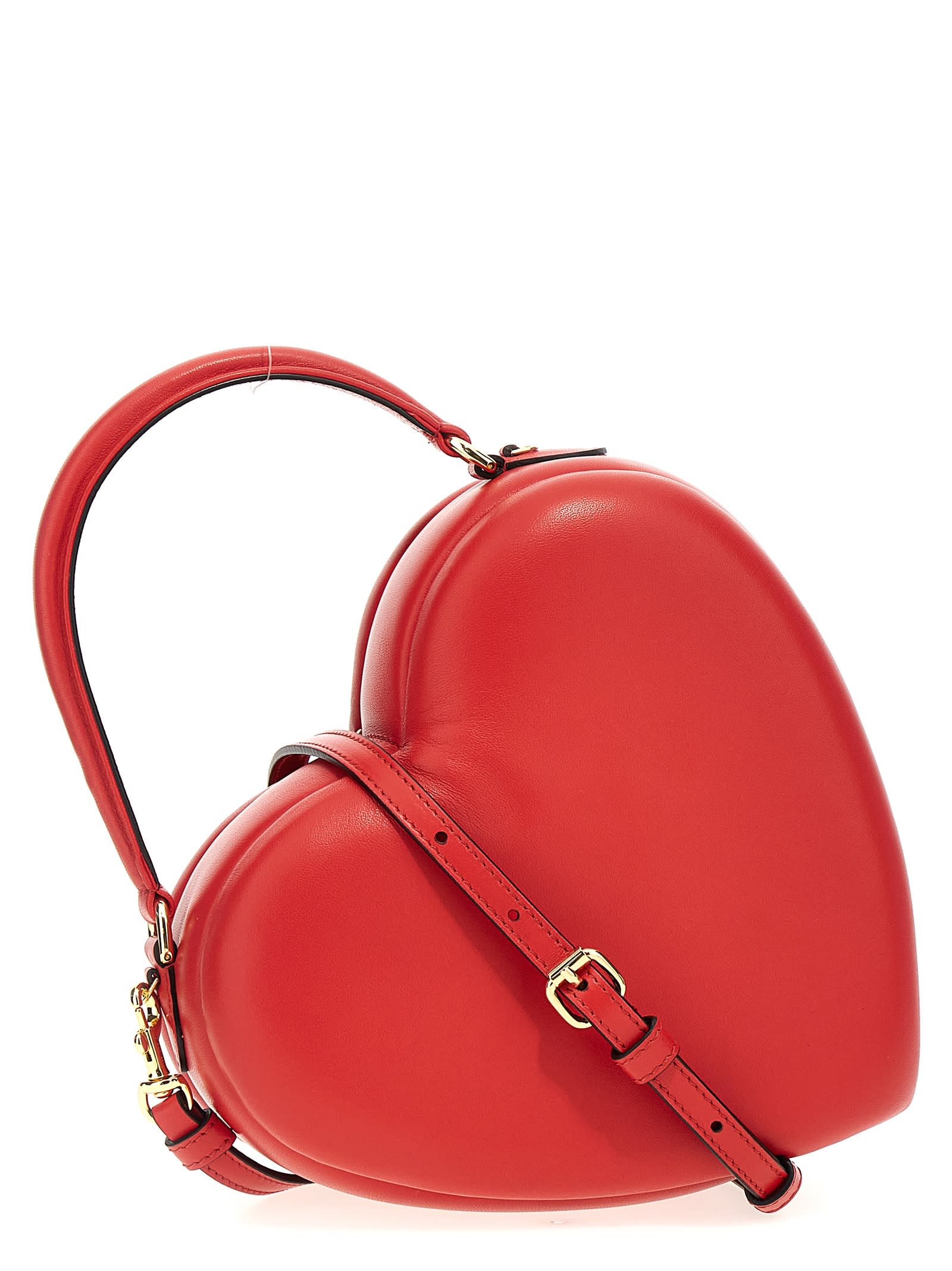 Shop Moschino Love Me Handbag In Red