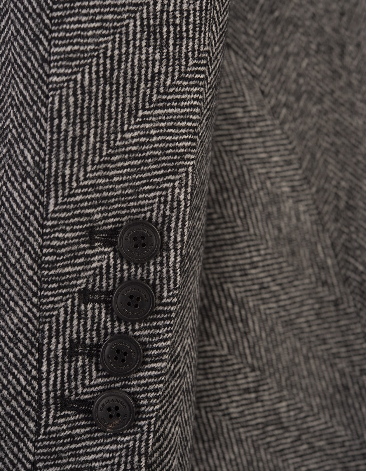 Shop Ermanno Scervino Slim Fit Blazer With Herringbone Pattern In Black