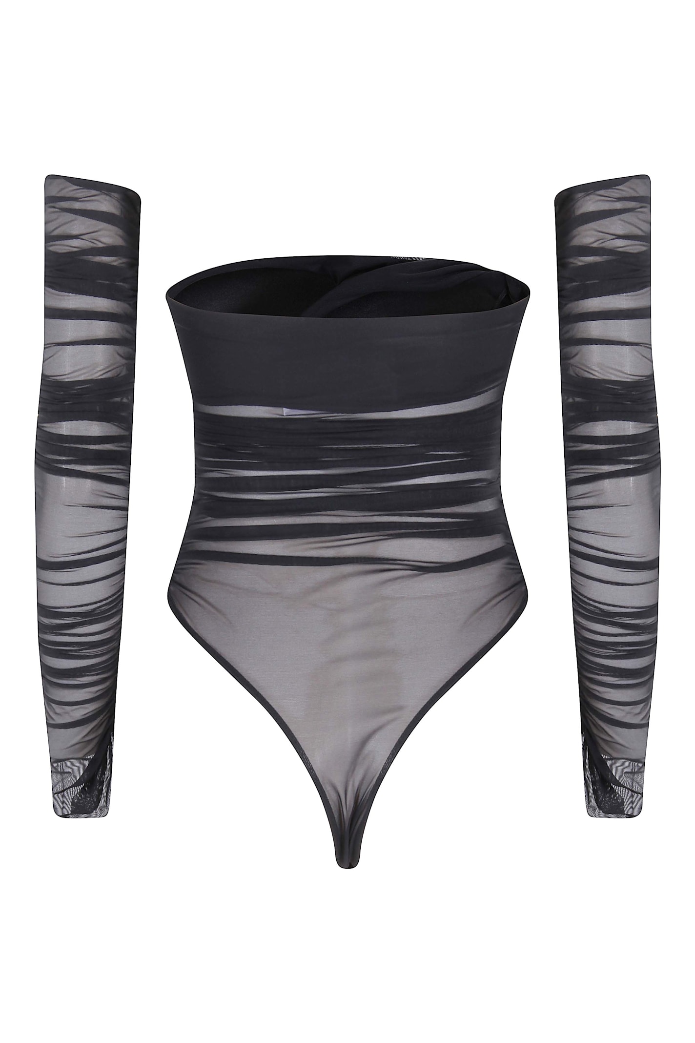 Amazuìn Tube Top Bodysuit In Black