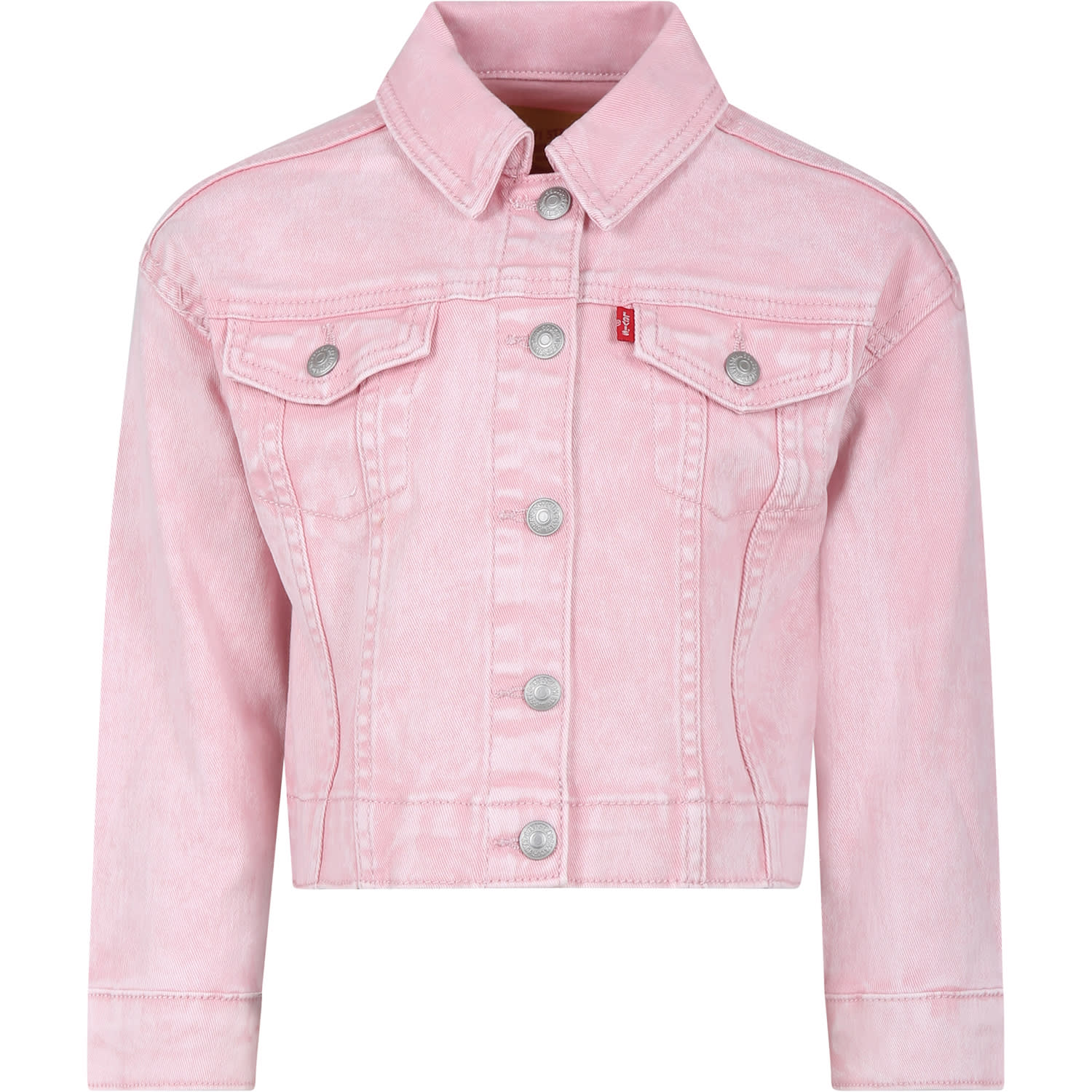 Shop Levi's Pink Jacket For Girl With Logo