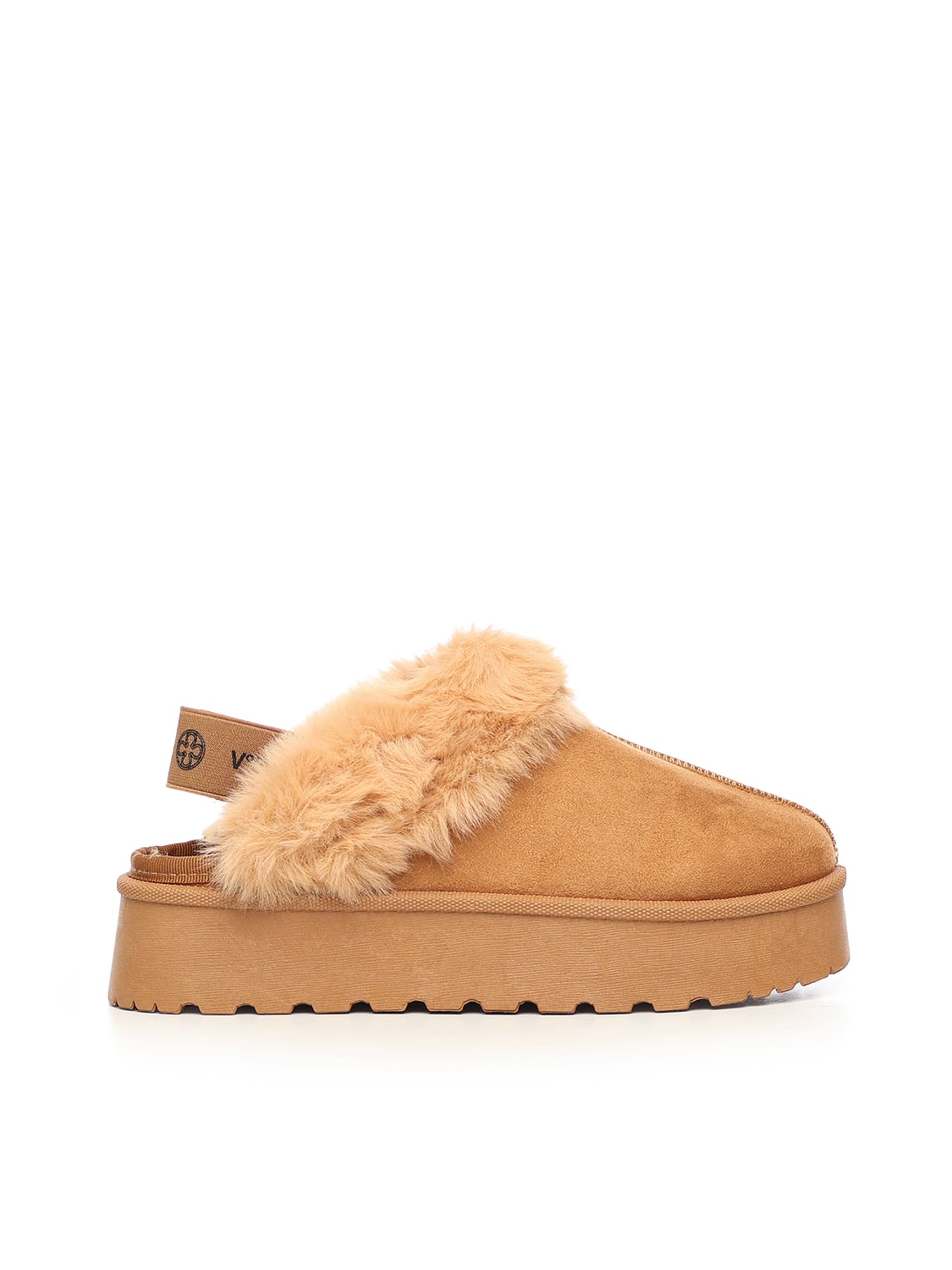 V73 Sophie Slippers With Logo In Brown