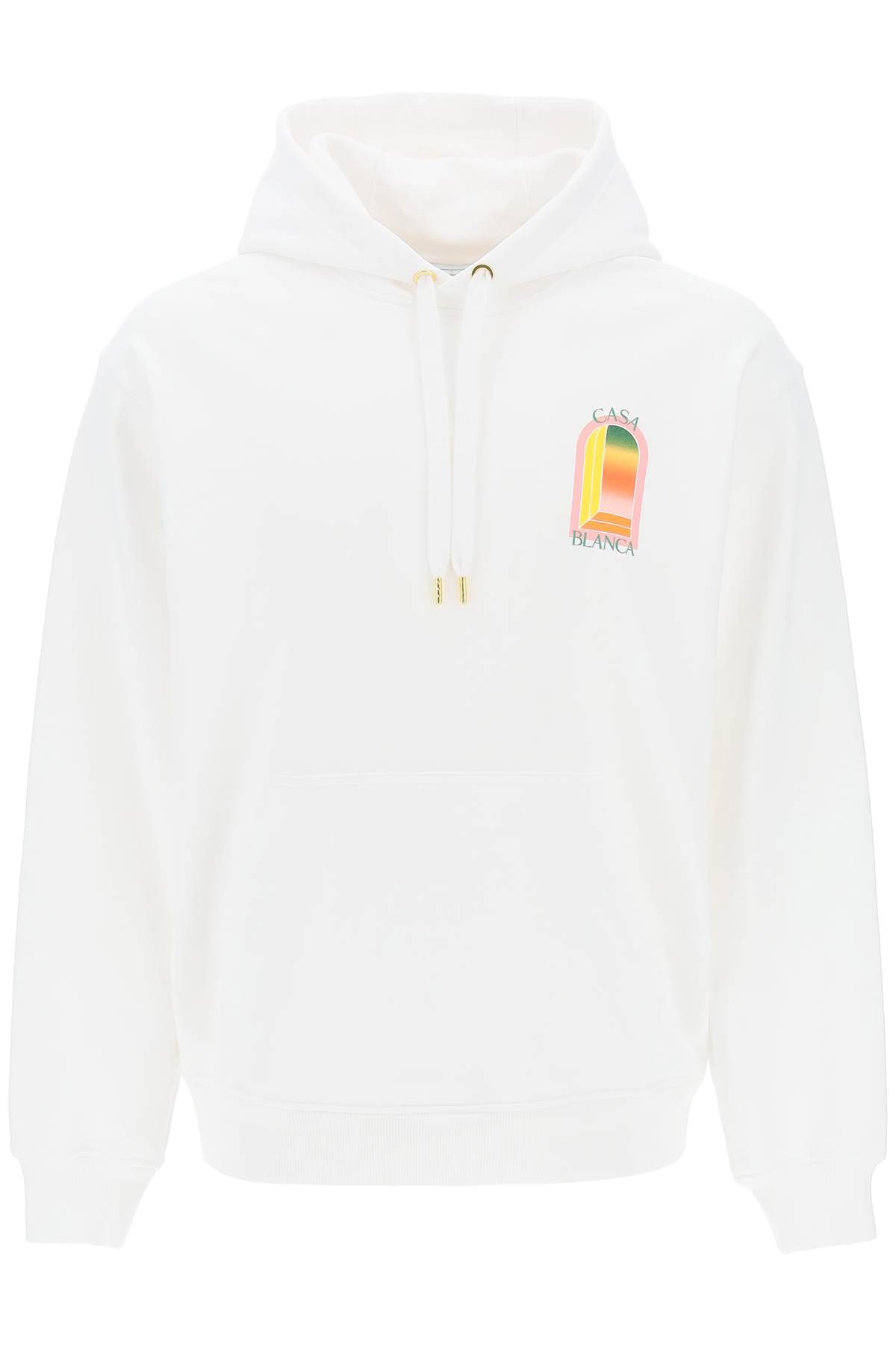 Shop Casablanca Gradient Hooded Larche In Gradient Arch Logo (white)