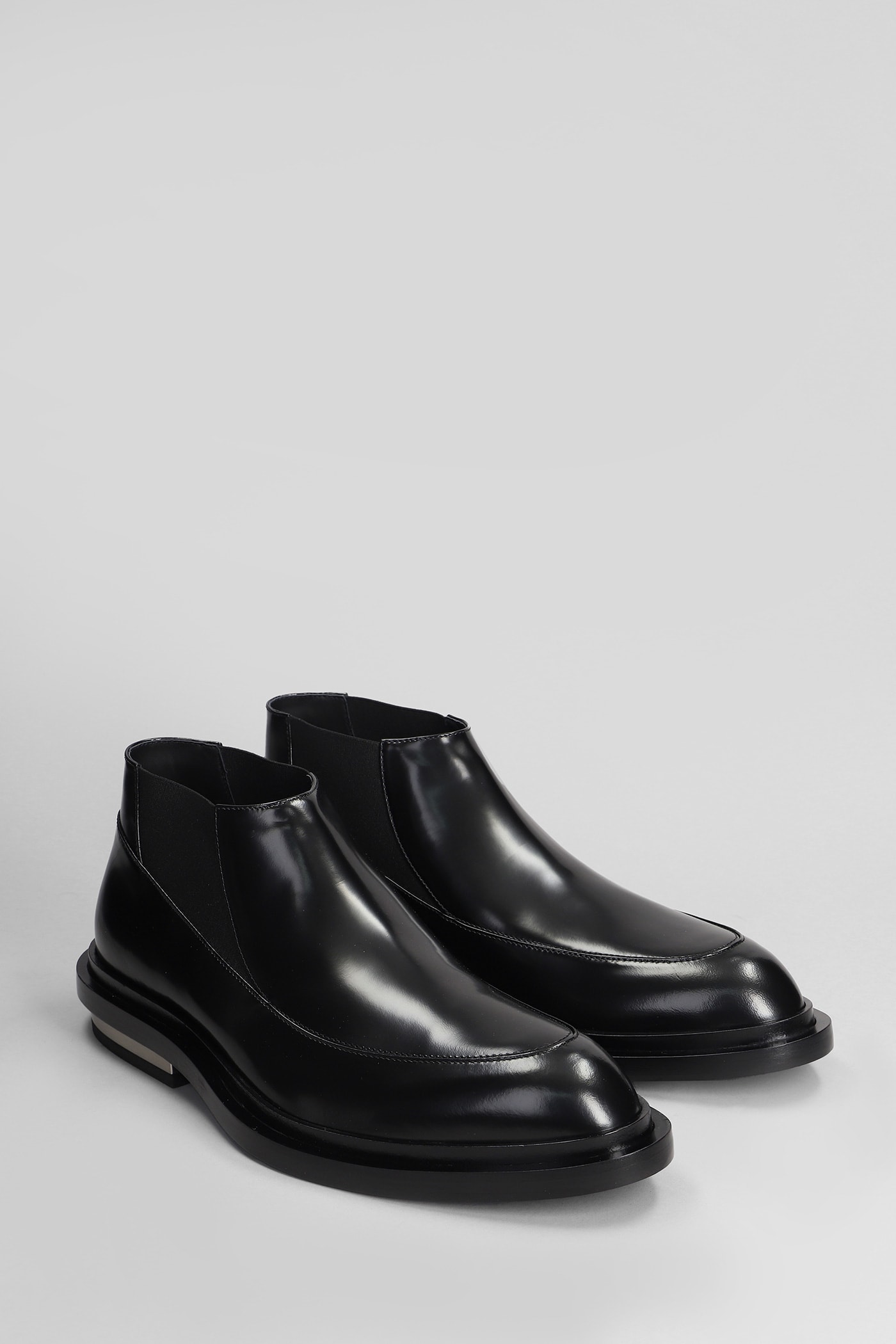 Shop Jil Sander Ankle Boots In Black Leather