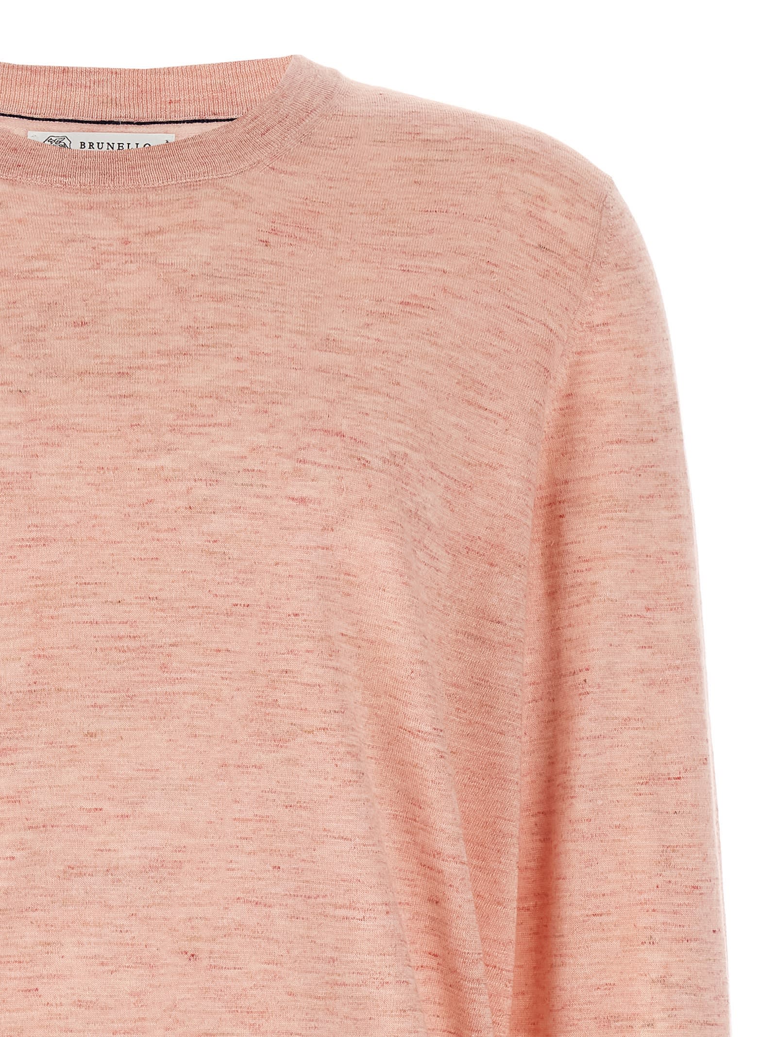 Brunello Cucinelli Melange Effect Sweater Sweaters And Cardigans Pink In Pink