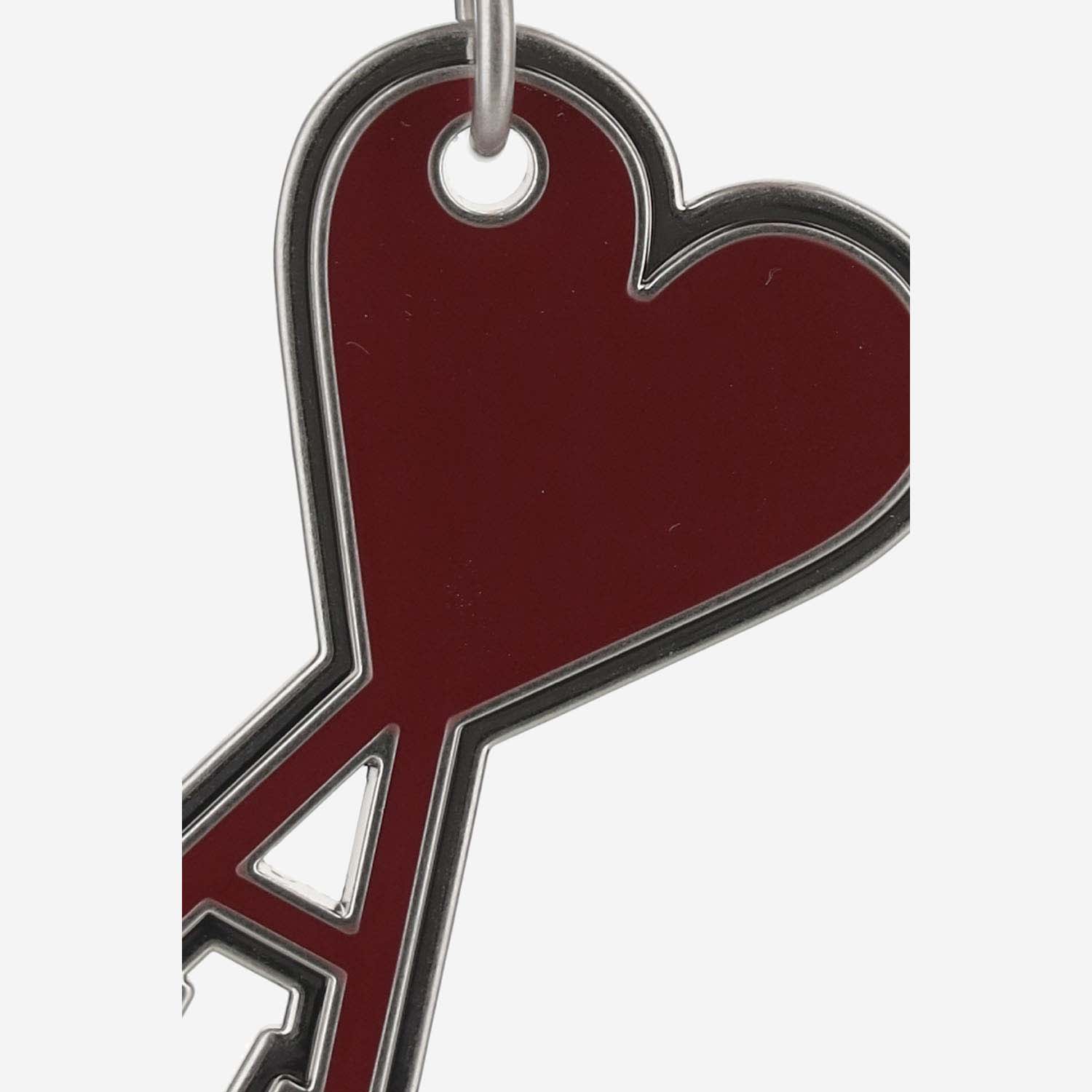 Shop Ami Alexandre Mattiussi Keychain With Logo In Red