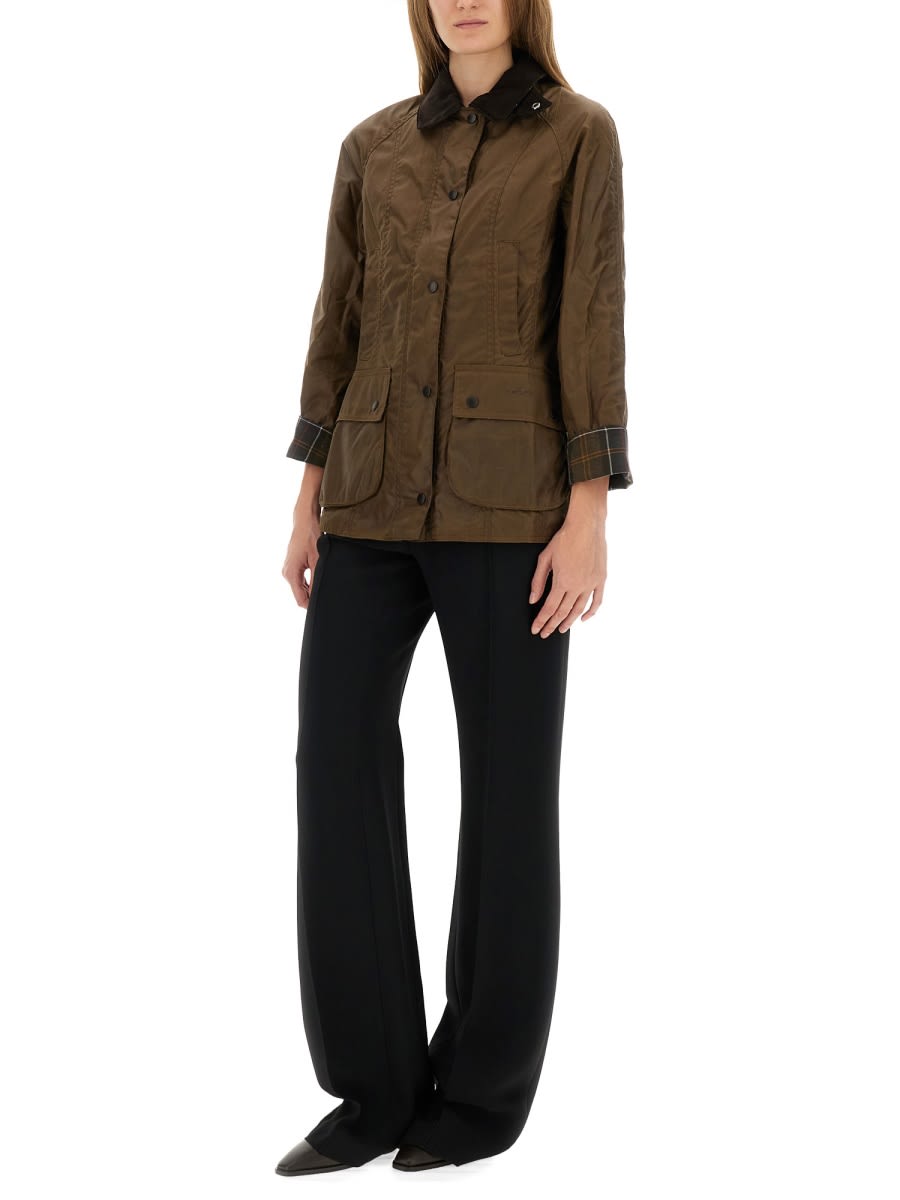 Barbour Waxed Jacket Beandell In Brown