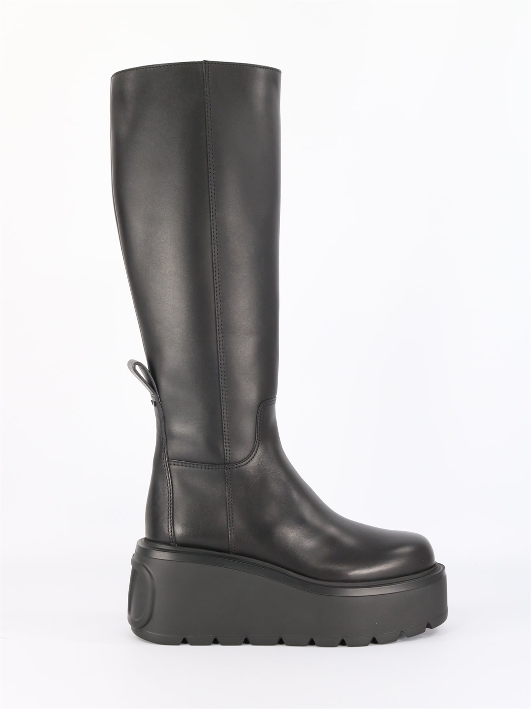 Valentino Garavani Uniqueform Boots In Black Leather