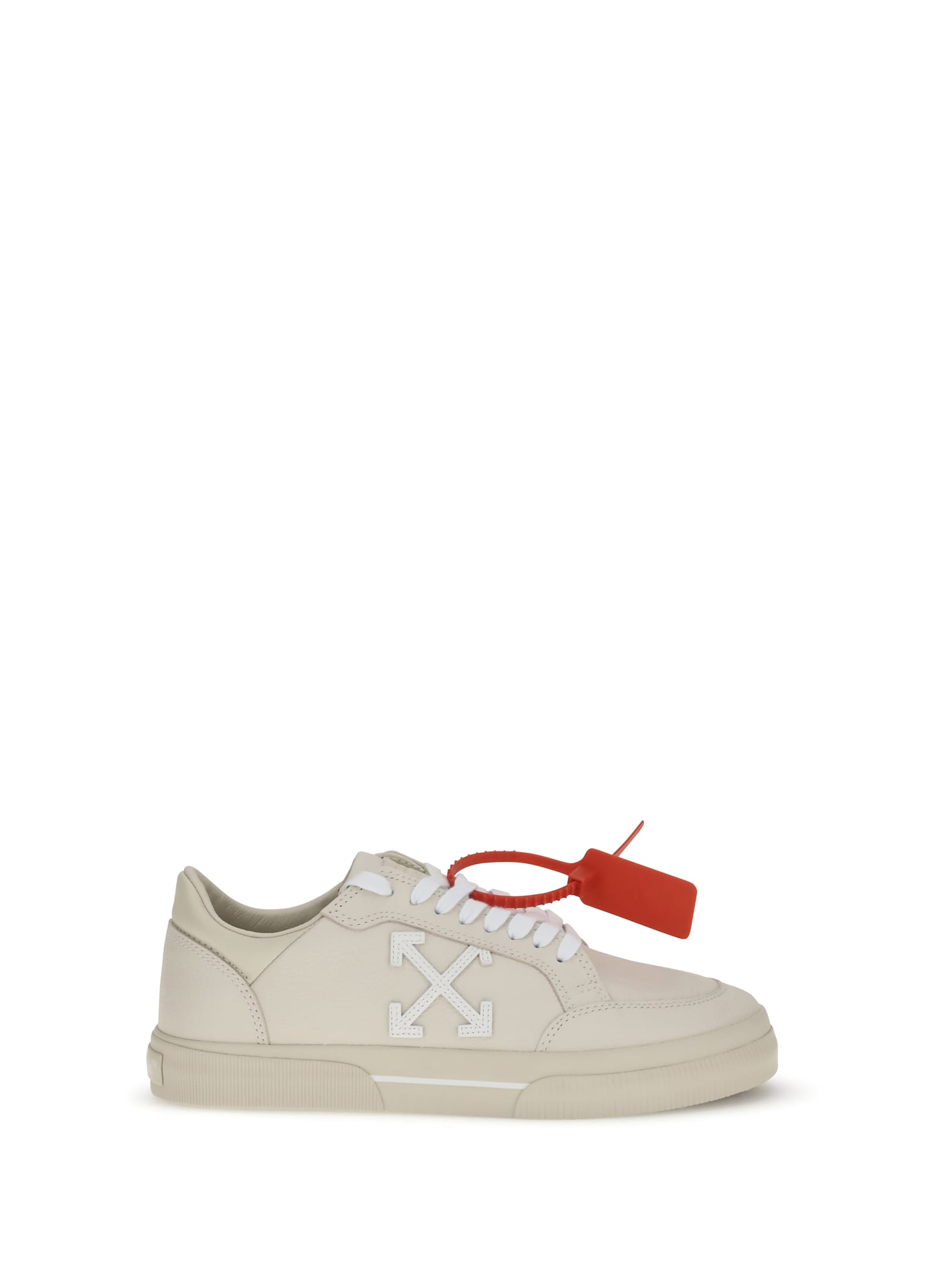 Off-white Vulcanized Arrow-logo Low Sneakers In White