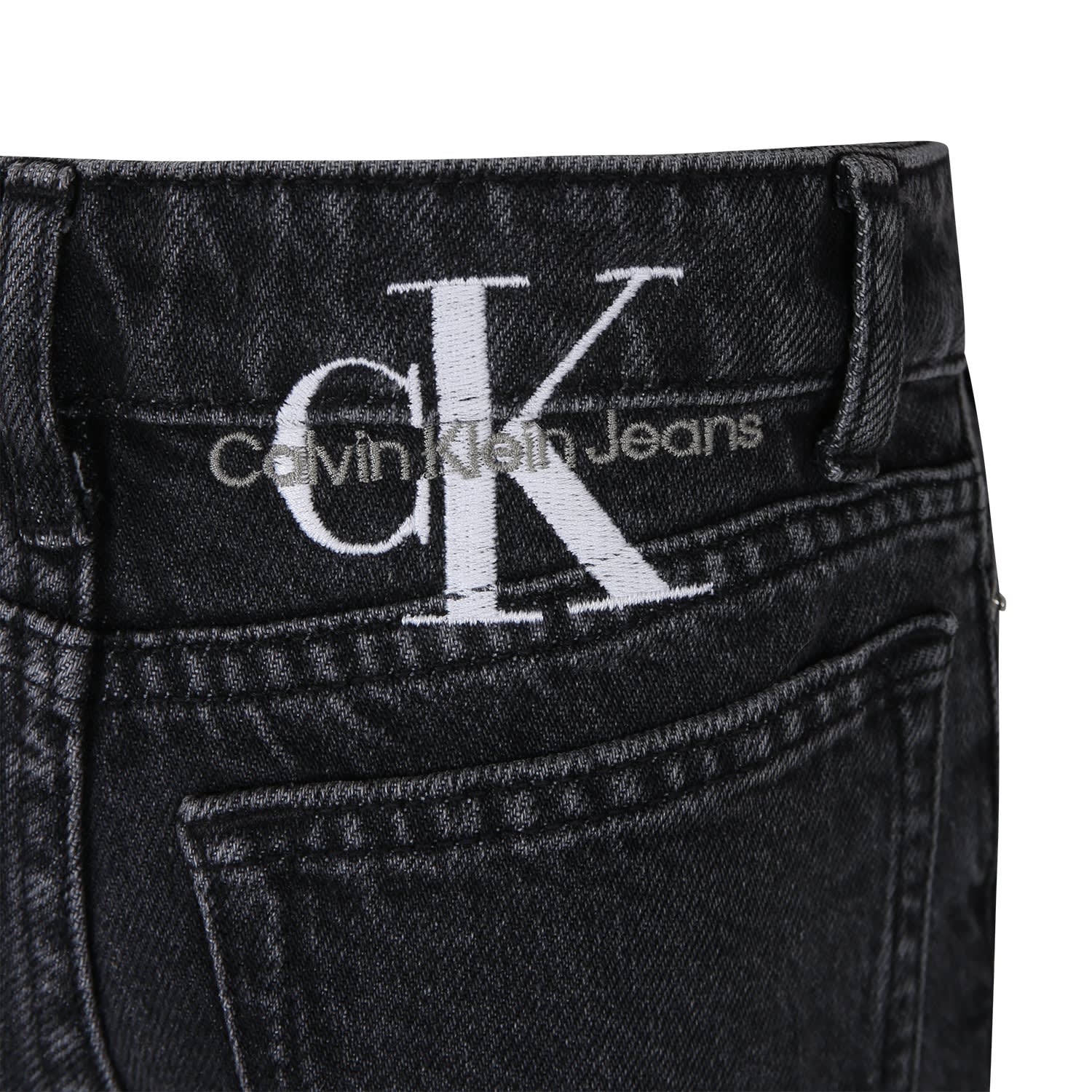 Shop Calvin Klein Black Denim Jeans For Girl