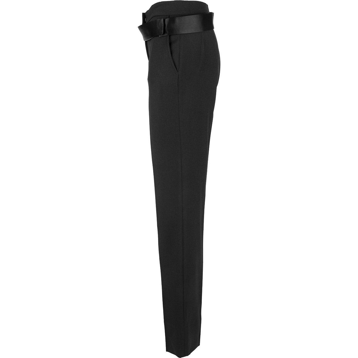 Shop Stella Mccartney Twill Tailored Dinner Trousers In Black
