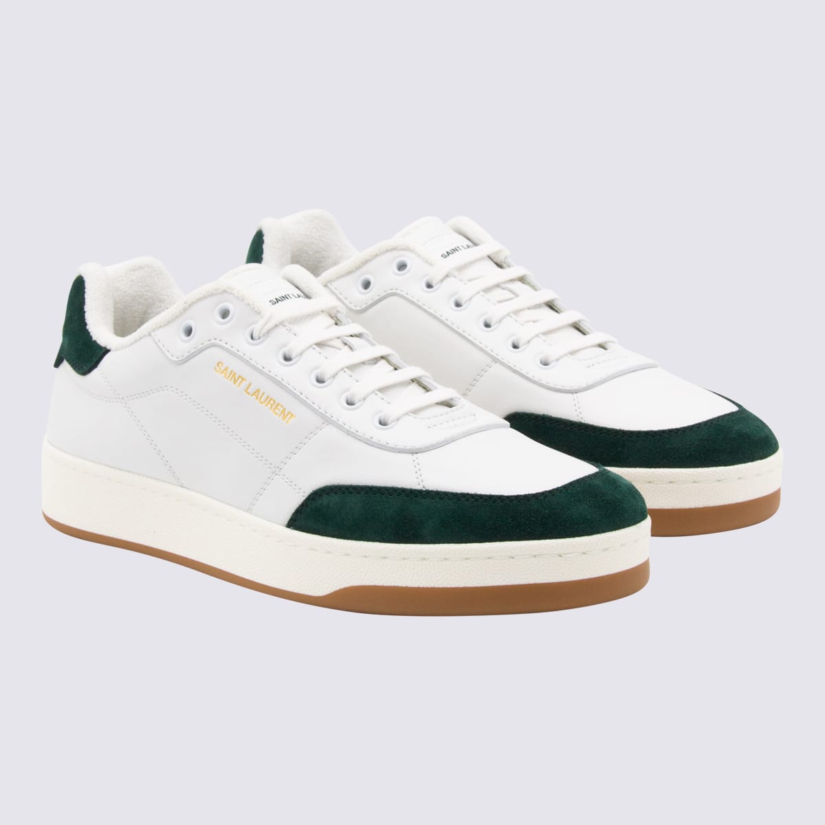 Saint Laurent Sl61 Sneakers In Smooth Leather In Red
