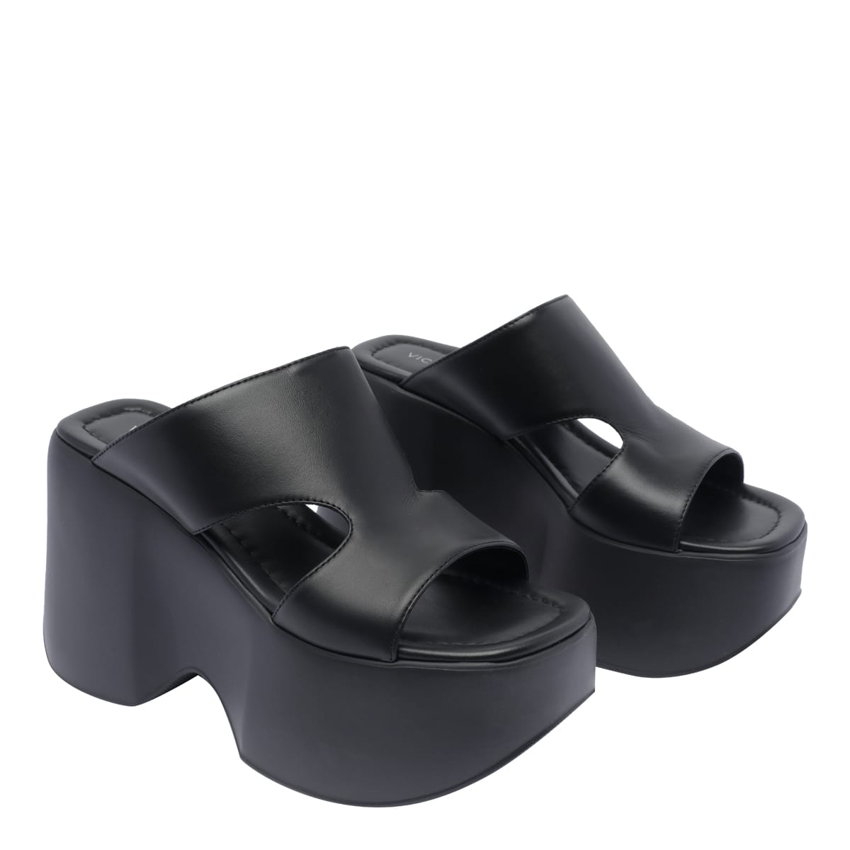 Shop Vic Matie Yoko Platform Sandals In Black