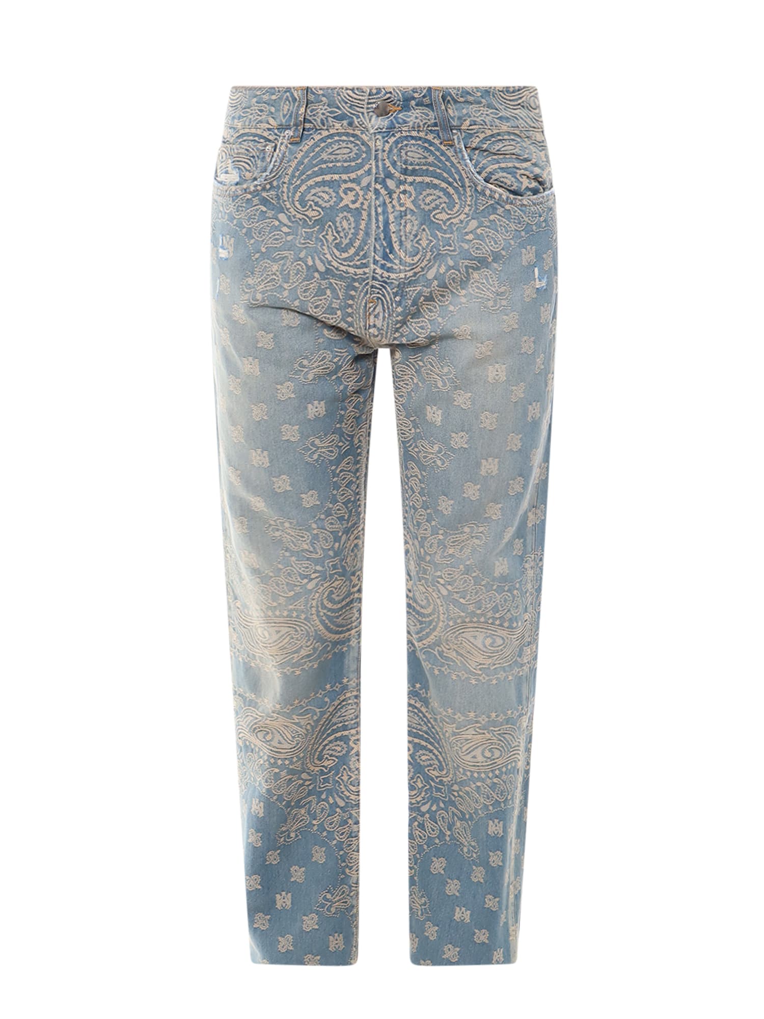 Shop Amiri Bandana Jeans In Blue