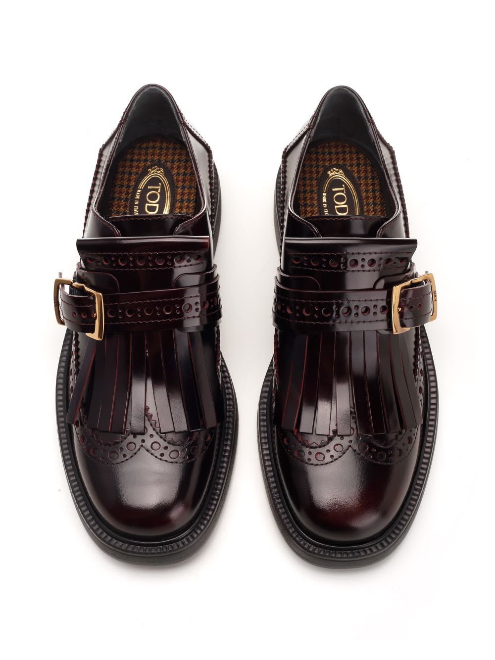 Shop Tod's Monkstrap Shoes In Brown