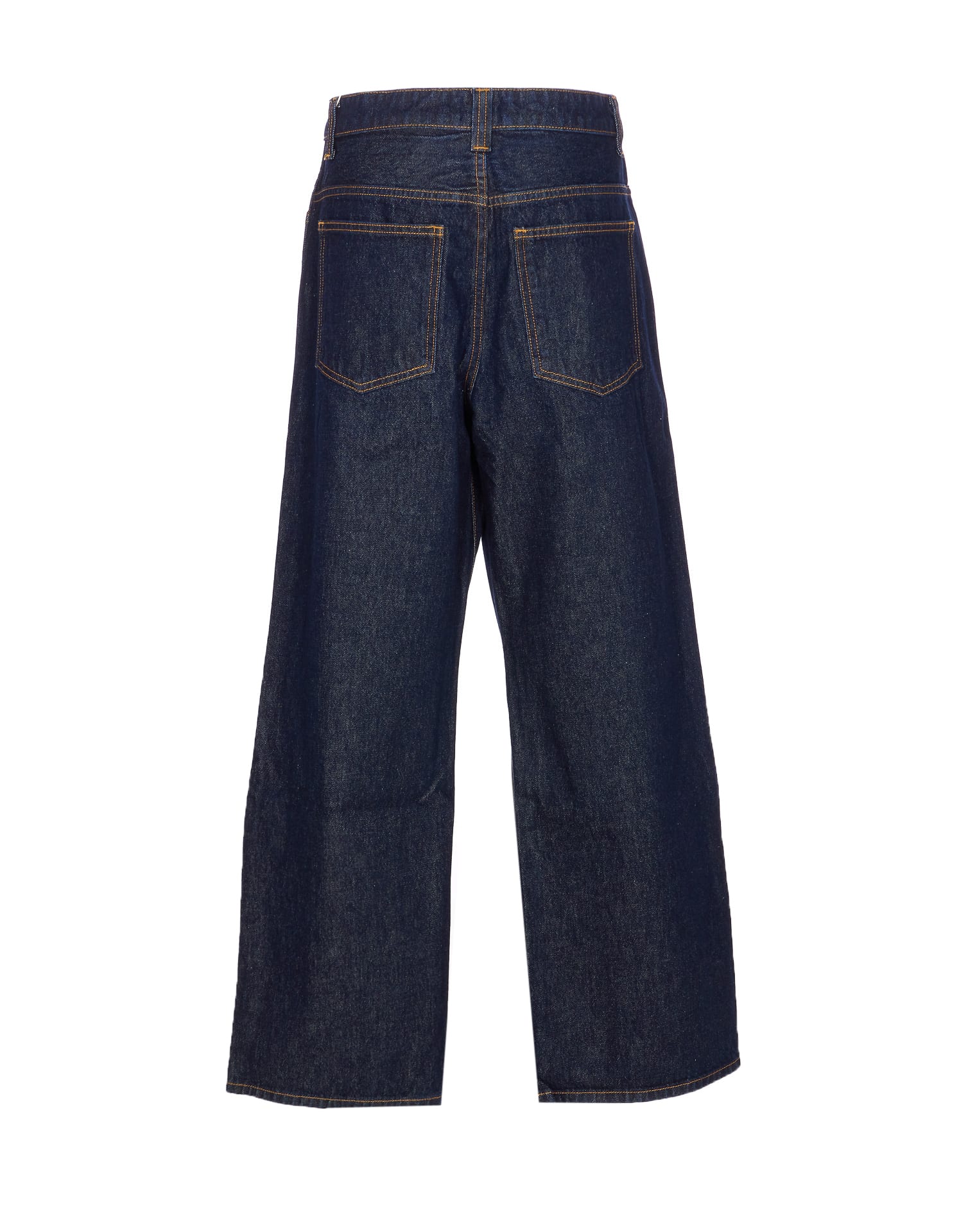 Khaite Bonnie High-waisted Wide-leg Jeans In Blue