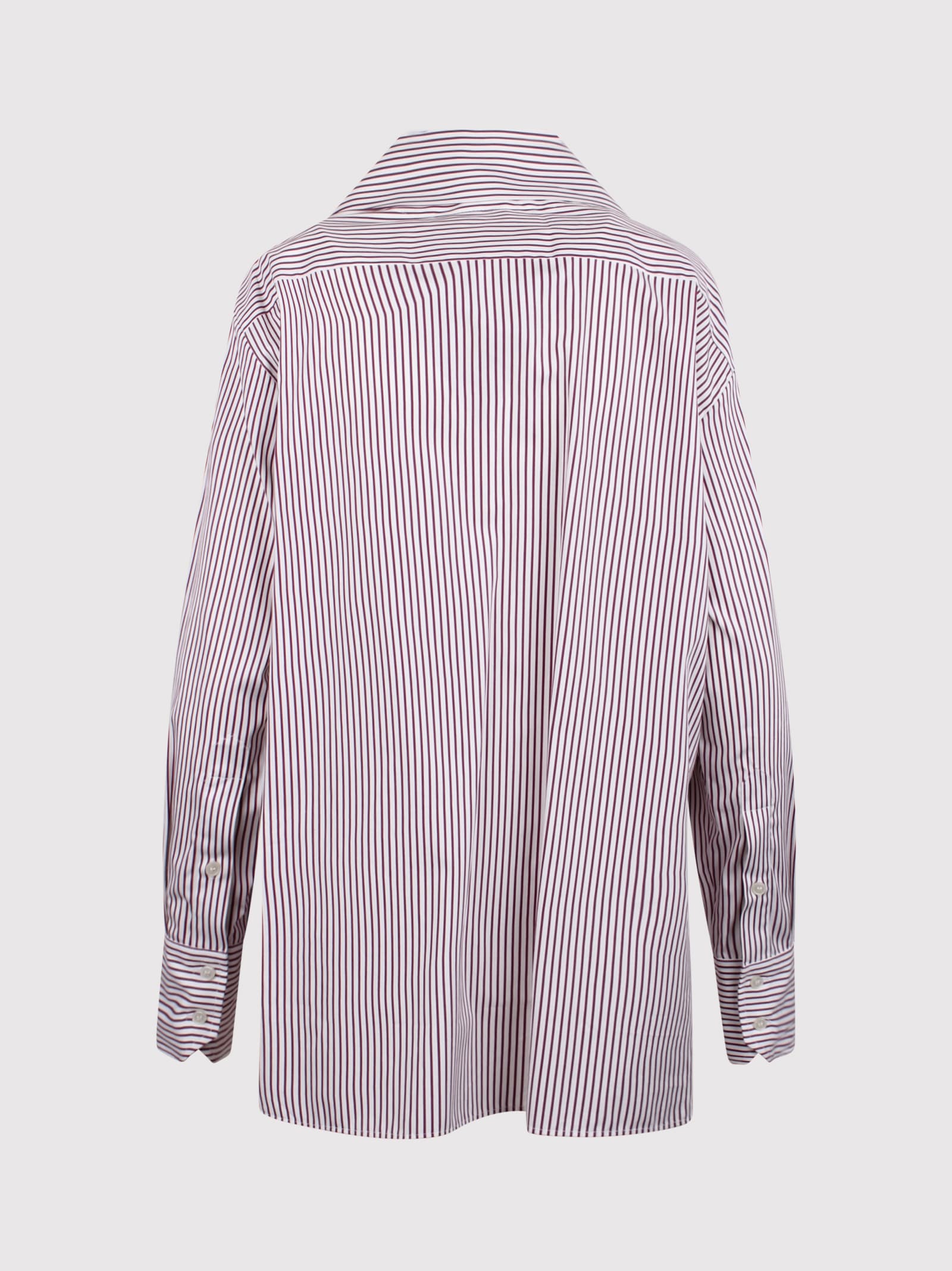 Shop Plan C Striped Poplin Shirt