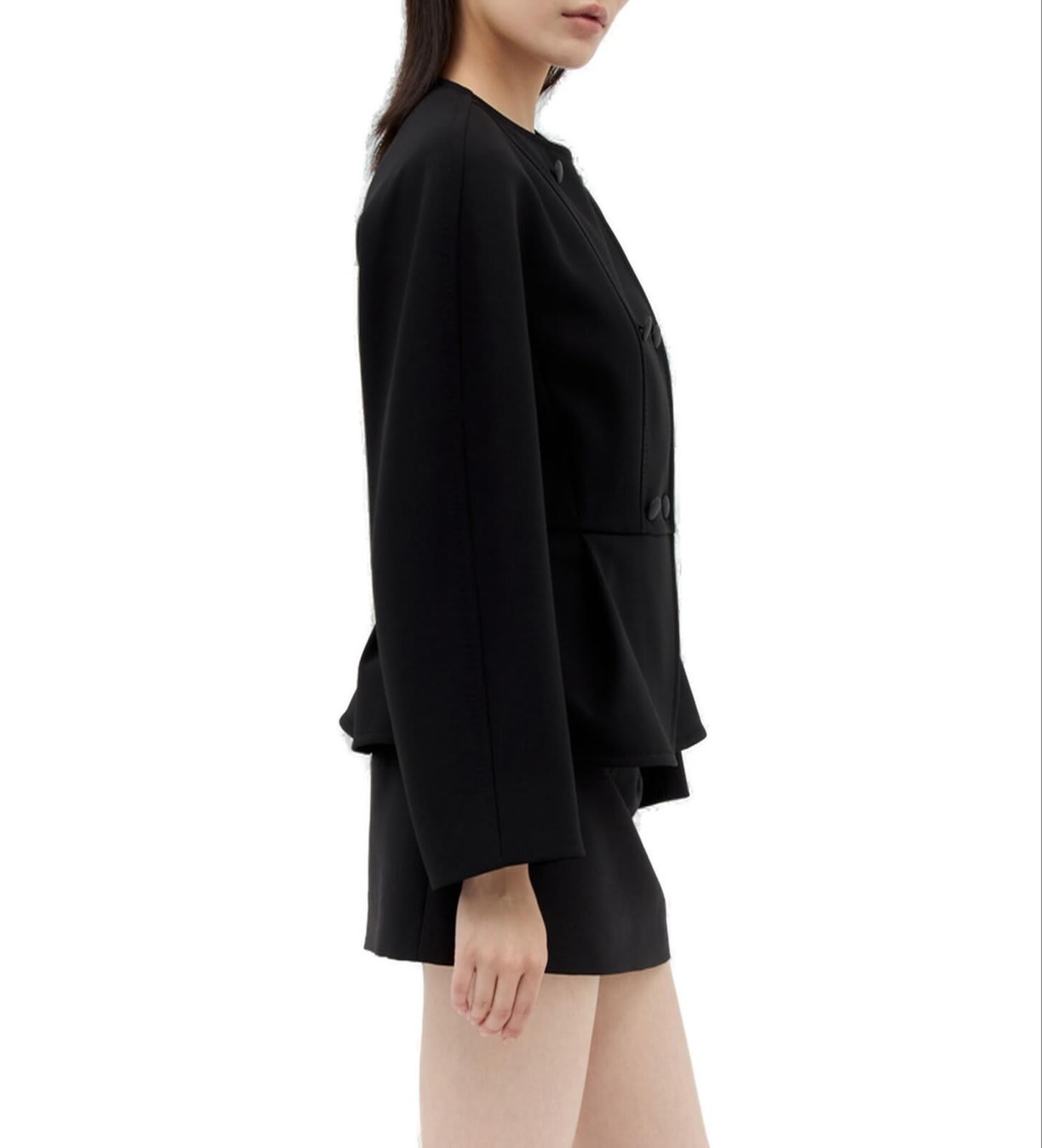 Shop Max Mara Doublebreasted Longsleeved Jacket In Black