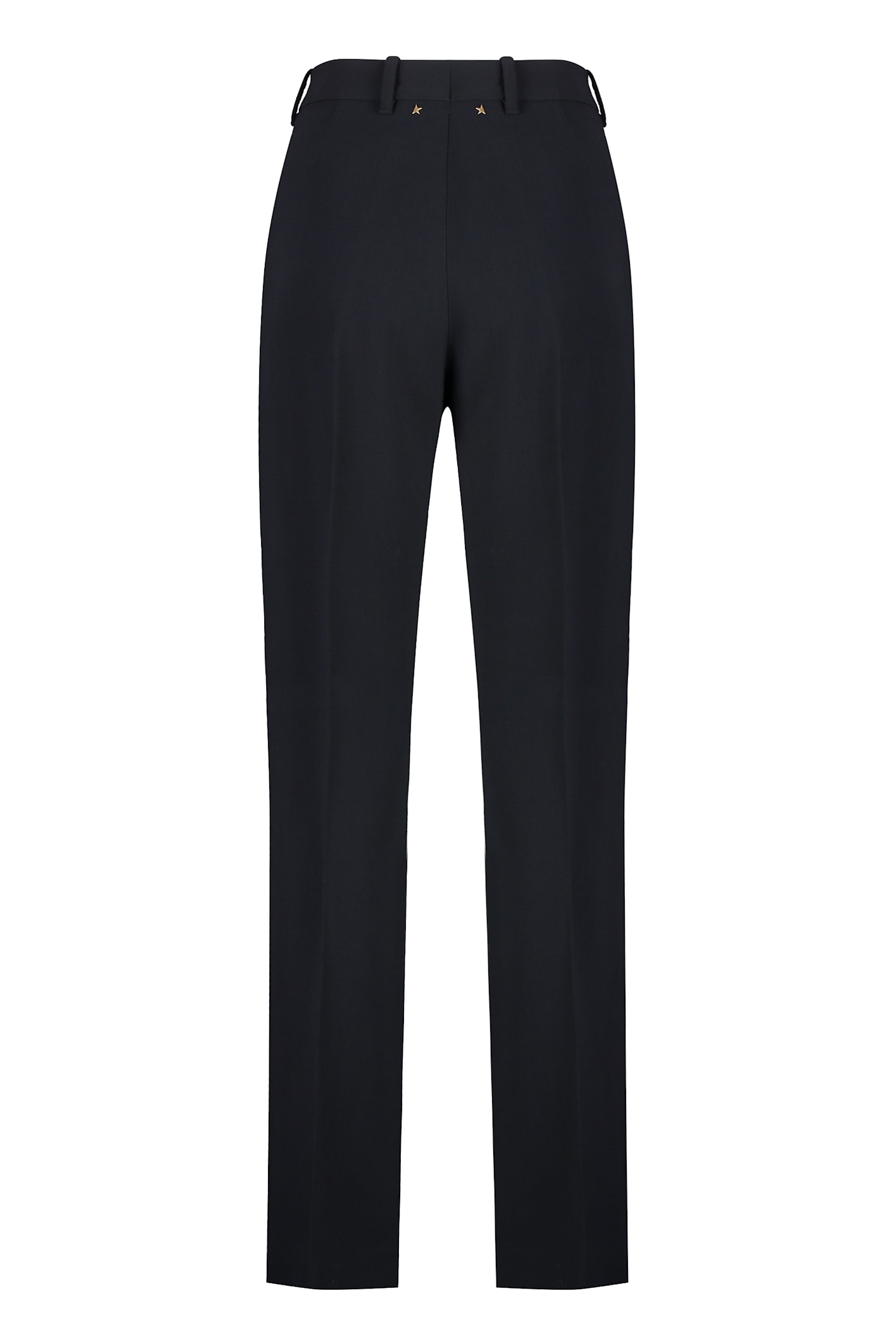 Shop Golden Goose Wool Blend Trousers In Blue