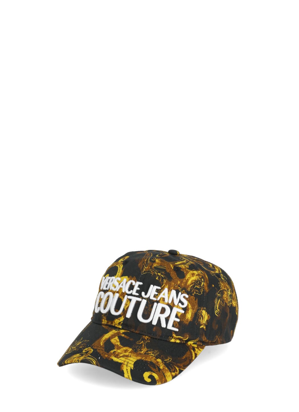 Versace Jeans Couture Watercolour Baseball Cap In Black