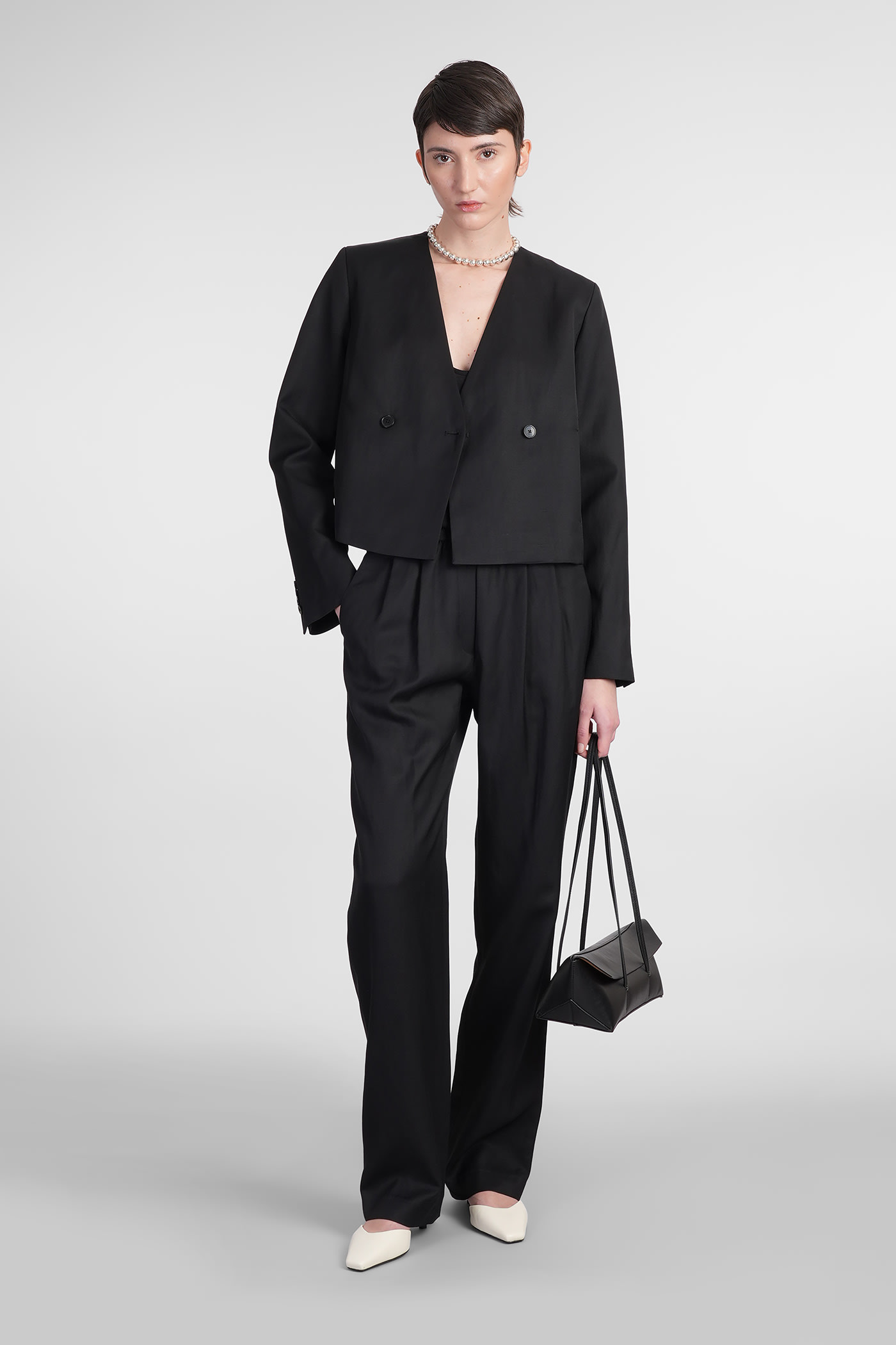 Loulou Studio Malli Blazer In Black Viscose In Black