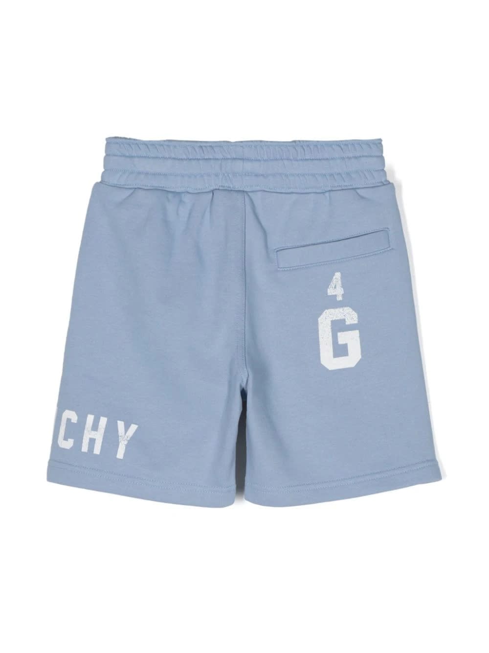 Shop Givenchy Shorts With Print In Light Blue