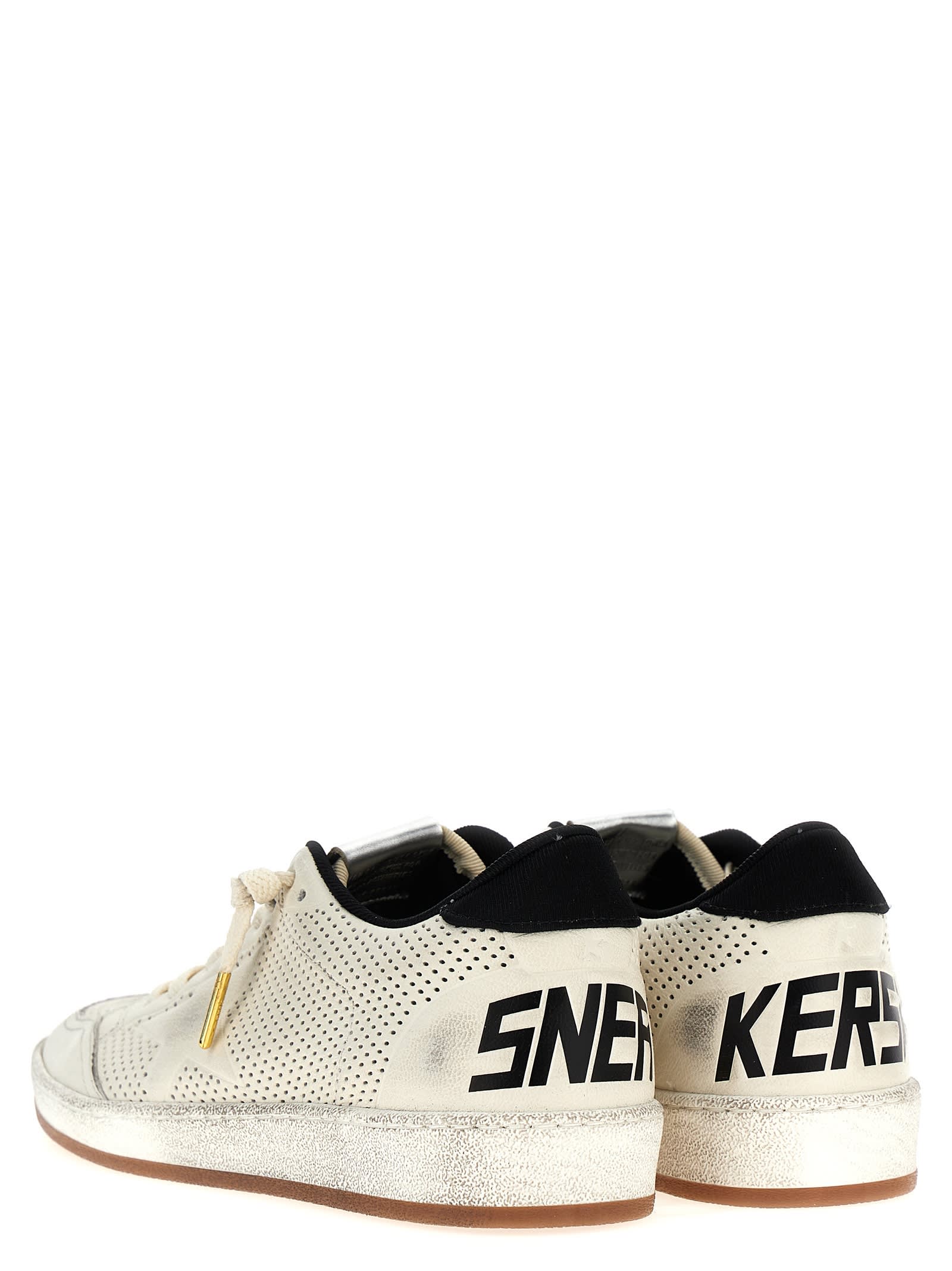 Shop Golden Goose Ball Star Sneakers In Bianco