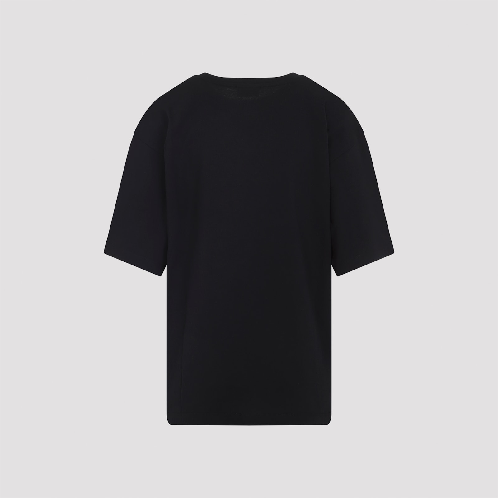 Dries Van Noten Black Short-sleeve T-shirt With Tonal Swirl Embroidery In Black