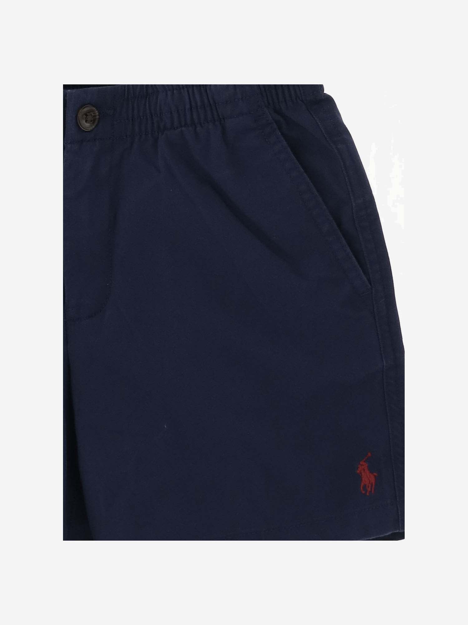 Shop Polo Ralph Lauren Stretch Cotton Short Pants In Blue