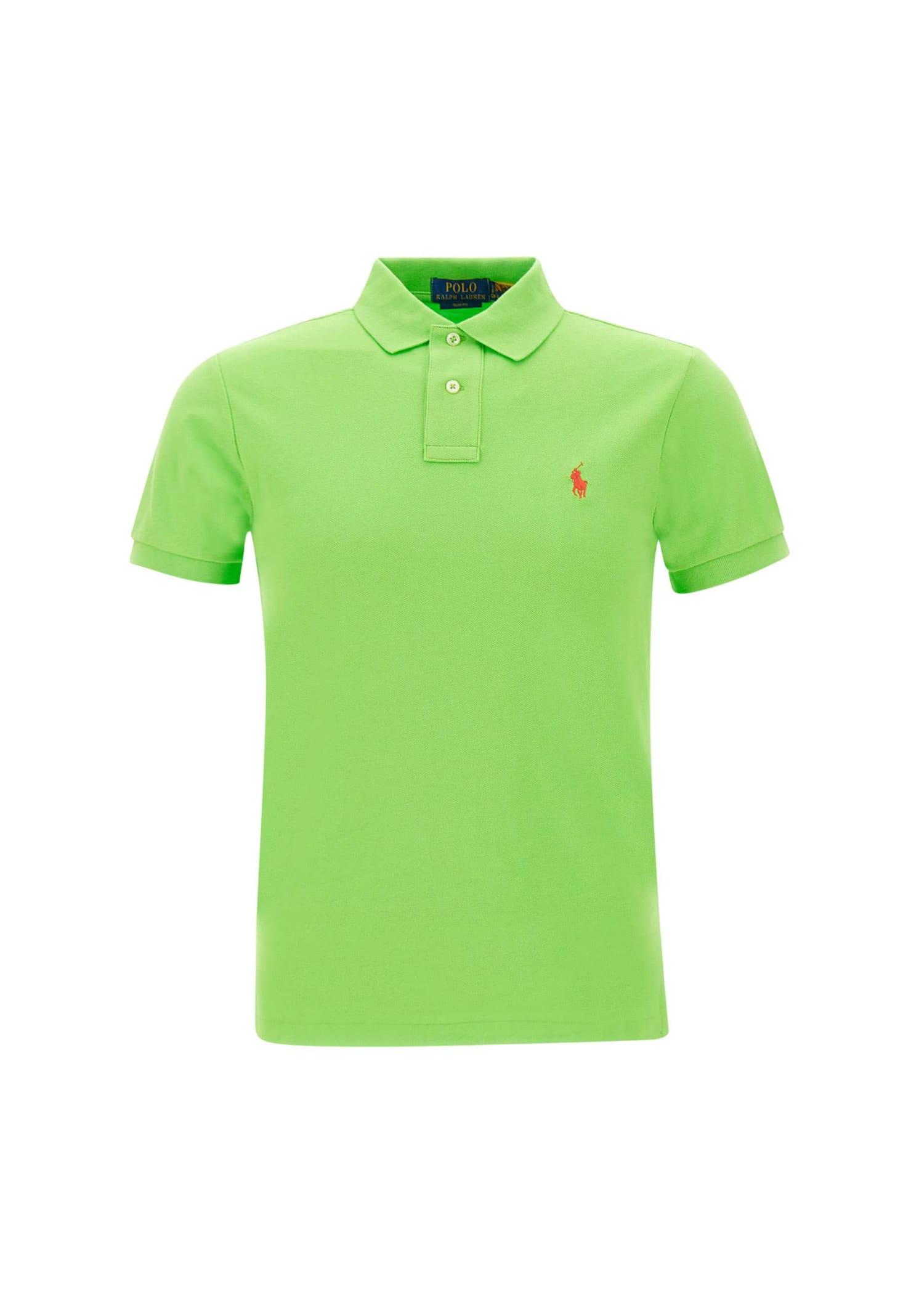 Shop Polo Ralph Lauren Core Replen Cotton Piquet Polo Shirt In Green