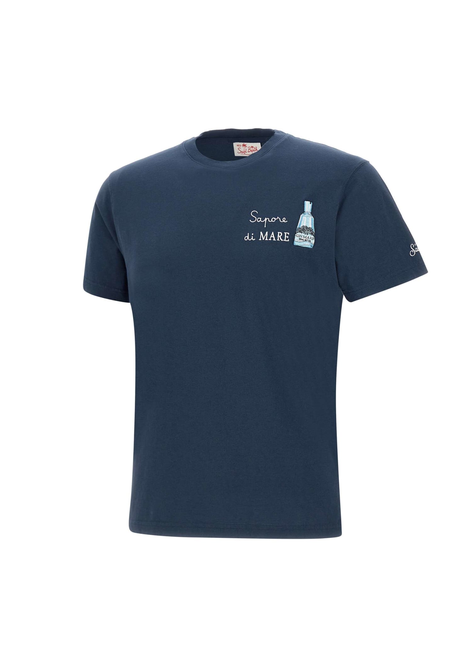 Shop Mc2 Saint Barth Sapore Di Mare Cotton T-shirt In Blue