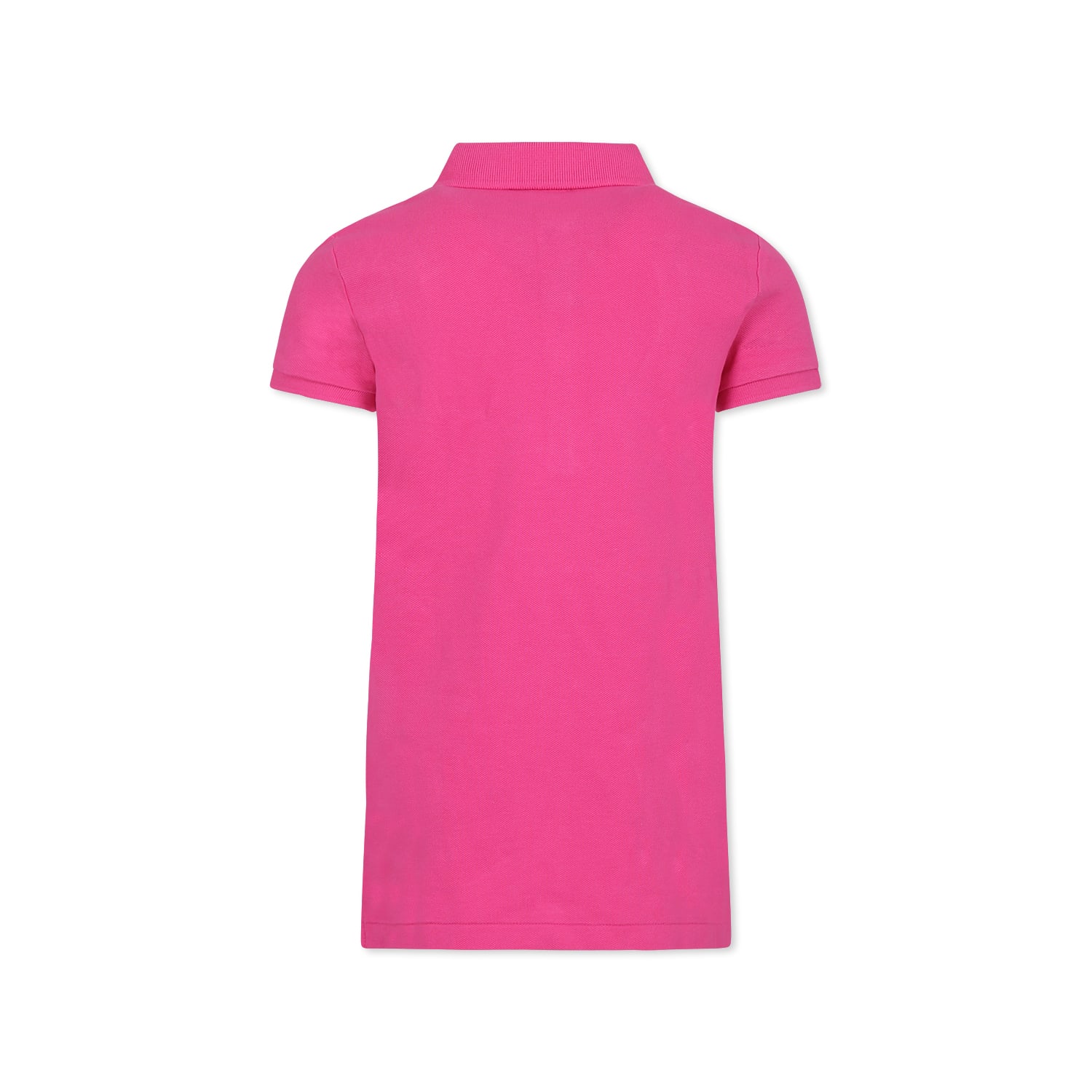 Polo Ralph Lauren Fuchsia Polo Shirt For Girl With Horse In Fuchsia