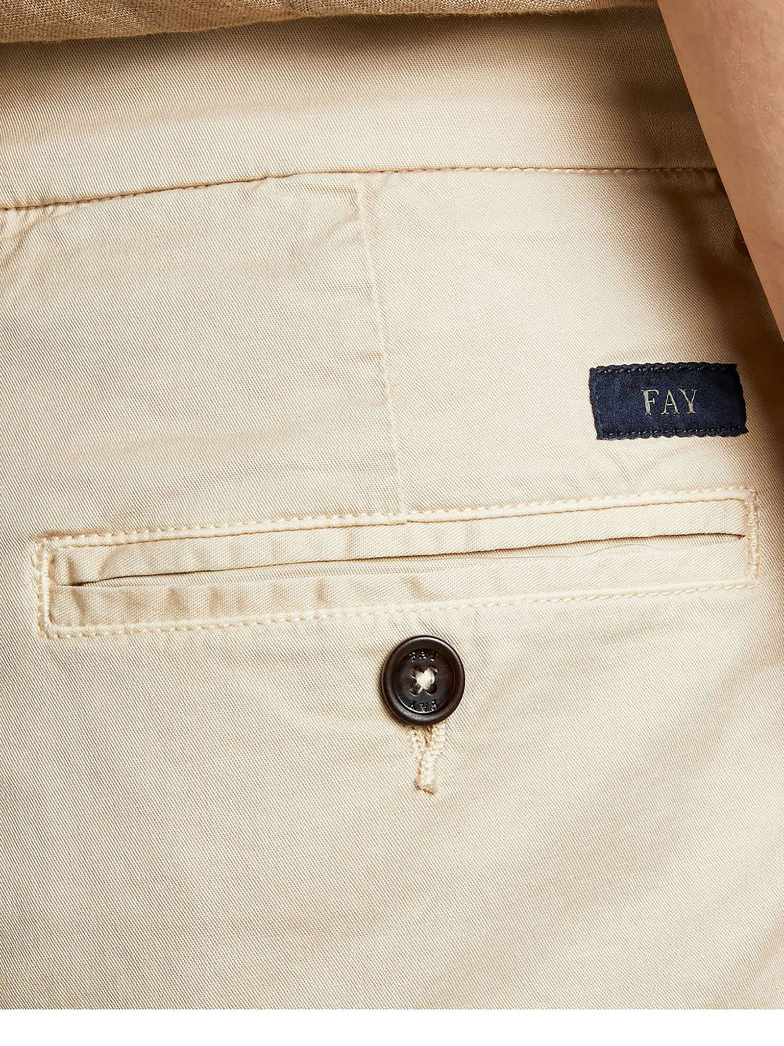 Shop Fay Light Beige Stretch-cotton Bermuda Shorts