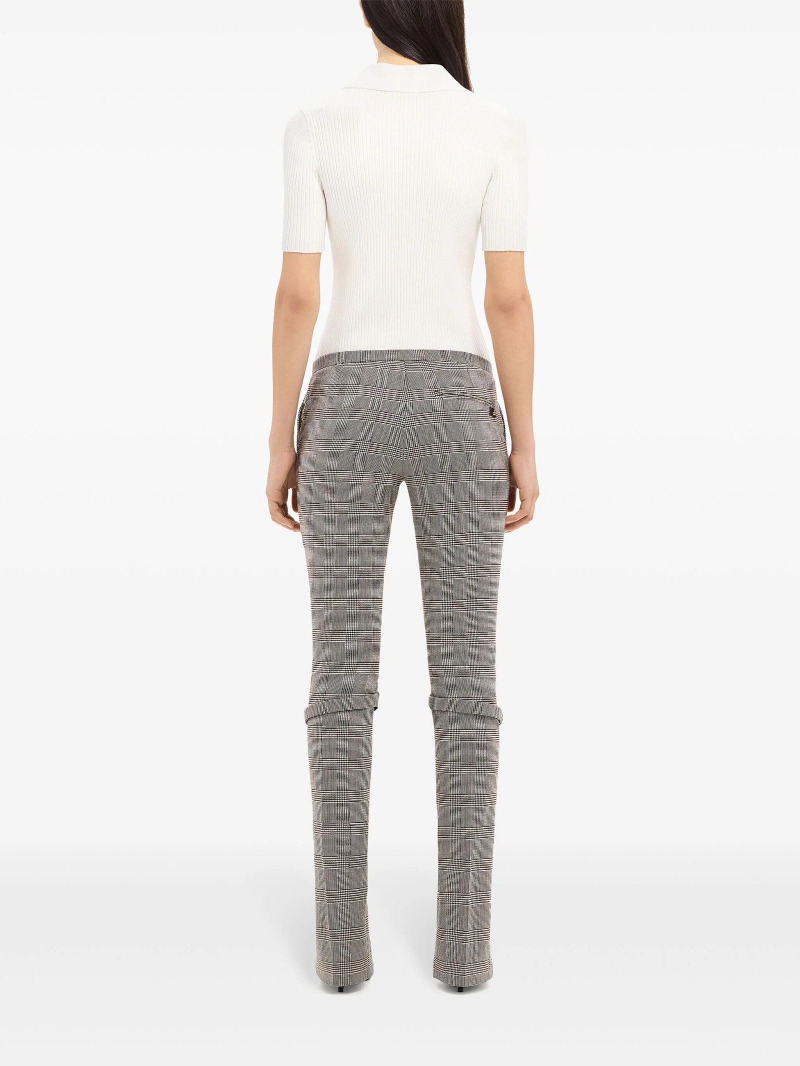 Courrèges Off White Logo-embroidered Ribbed Jumper In White