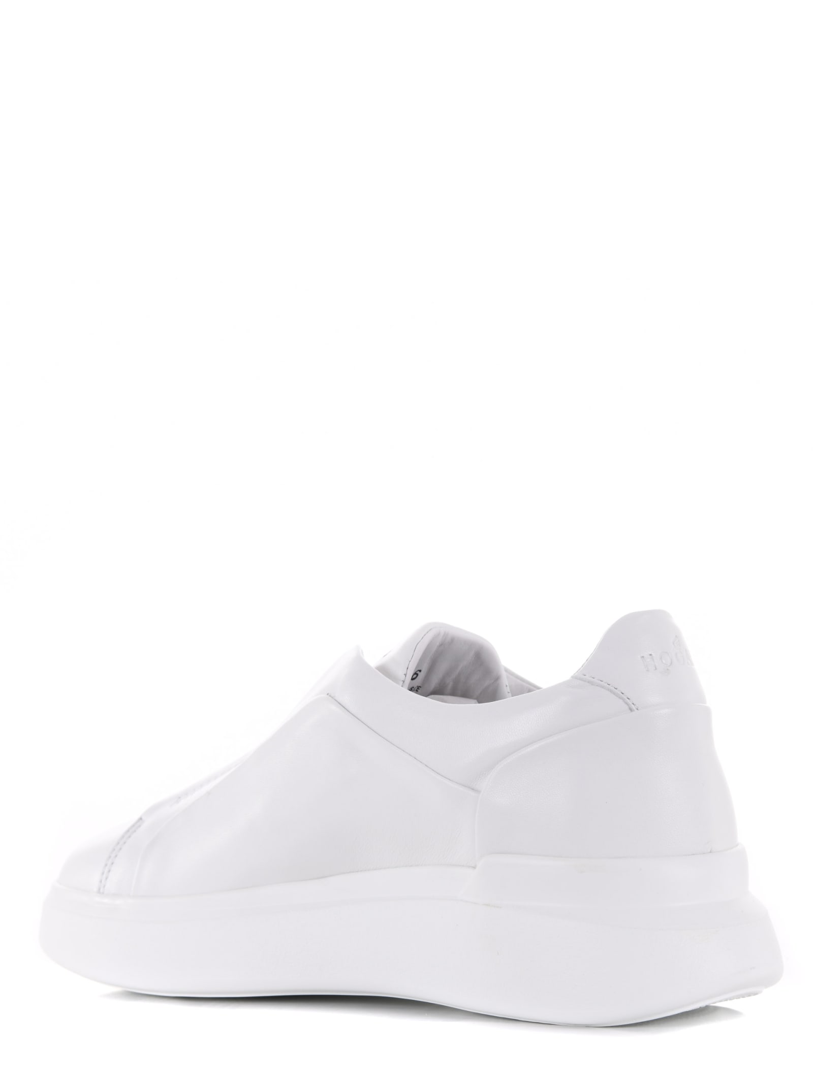 Shop Hogan Slip-on Sneakers In Leather In White