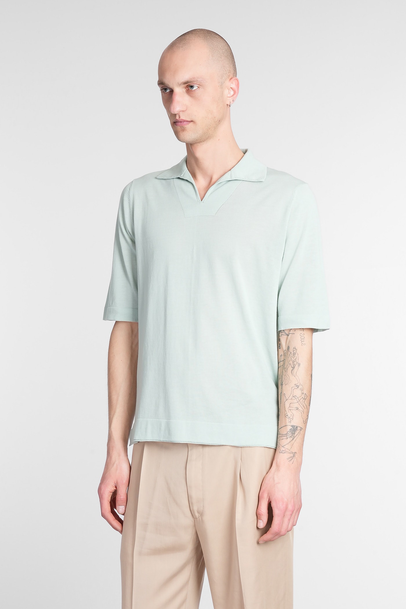 Ballantyne Polo In Green Cotton In Green