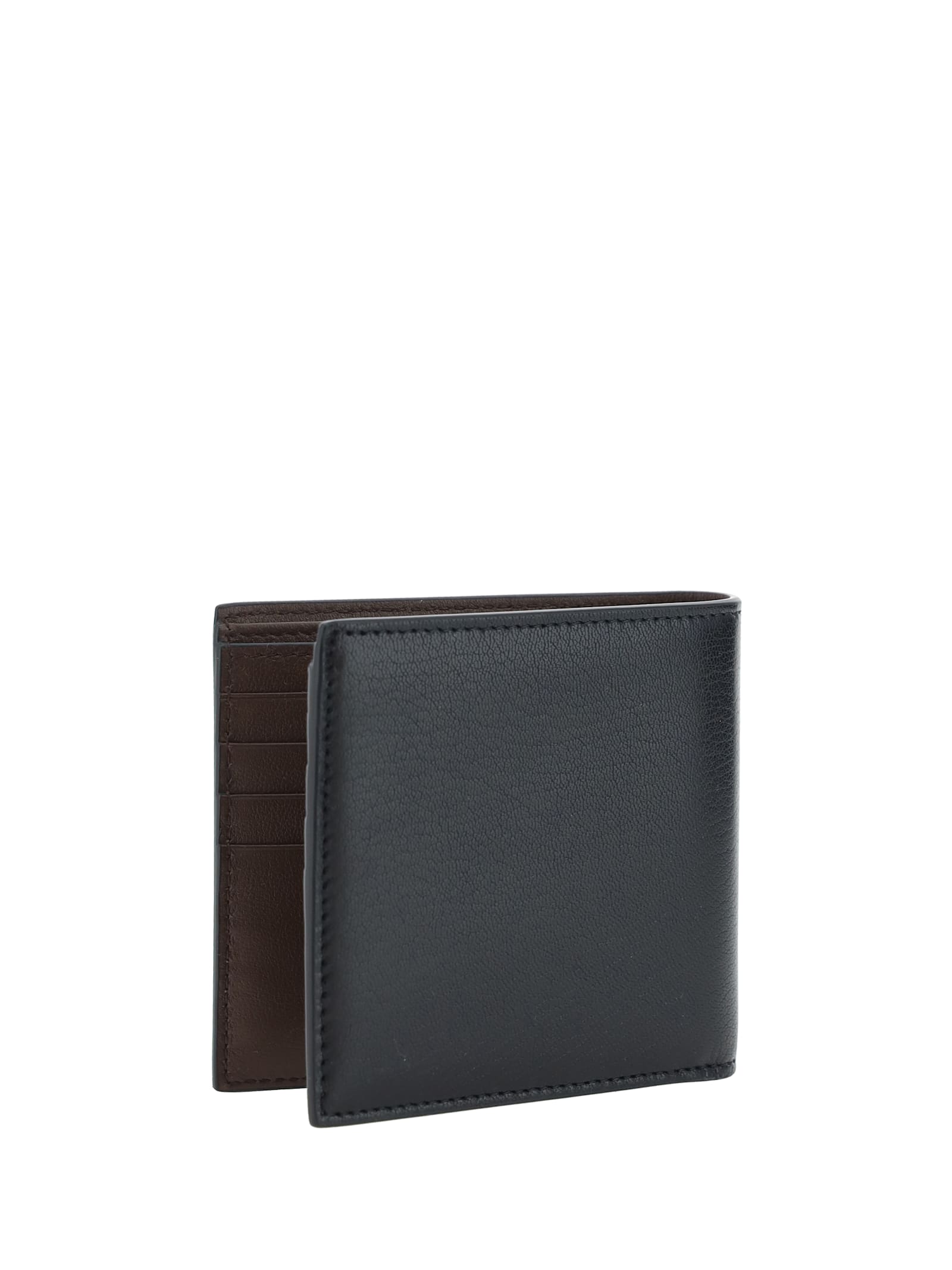 Shop Valentino Wallet In Nero/cacao