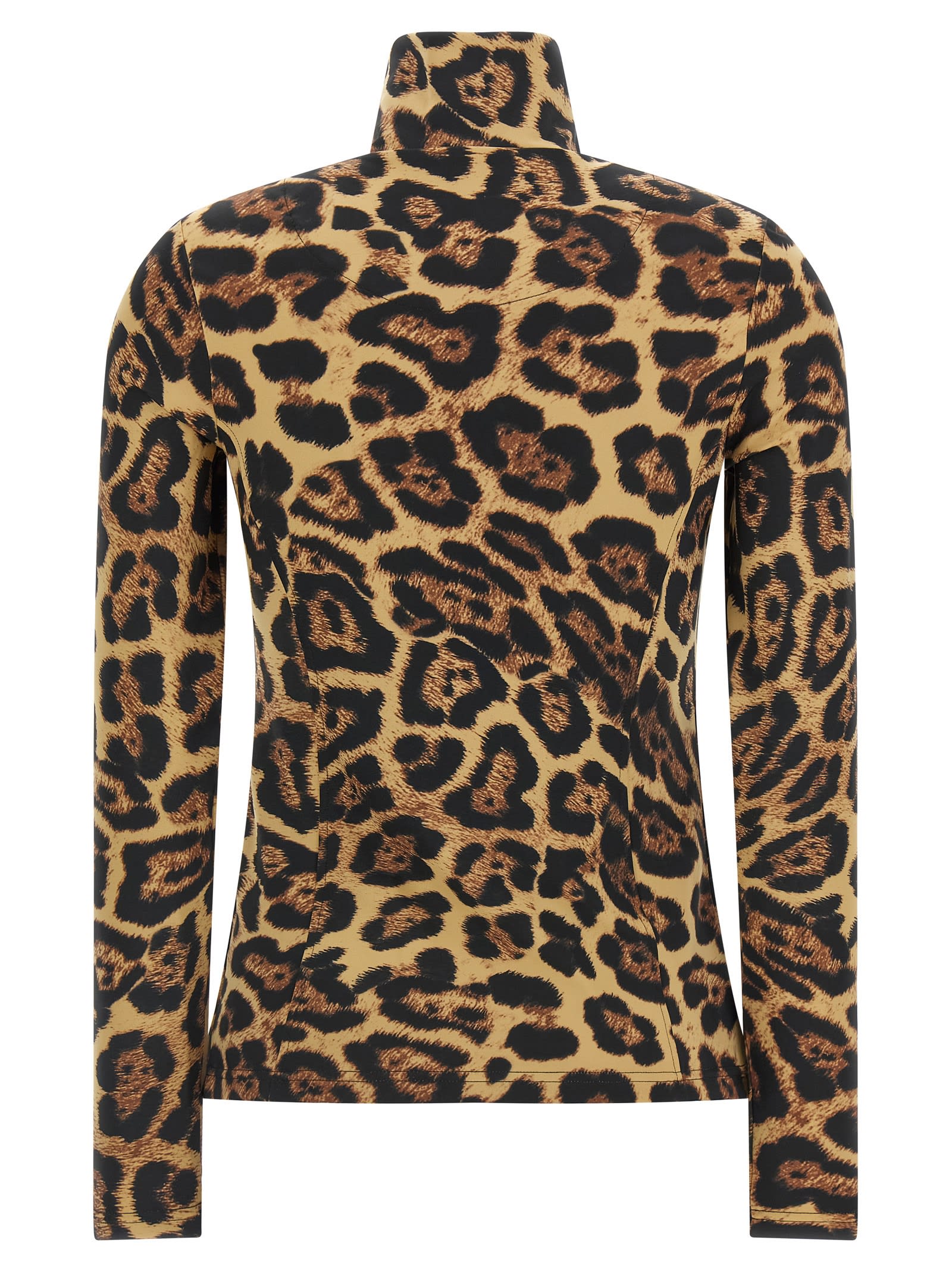 Goldbergh Womens Leona Jaguar-print Stretch-jersey Ski Top 7250 Jaguar Xl In Multi
