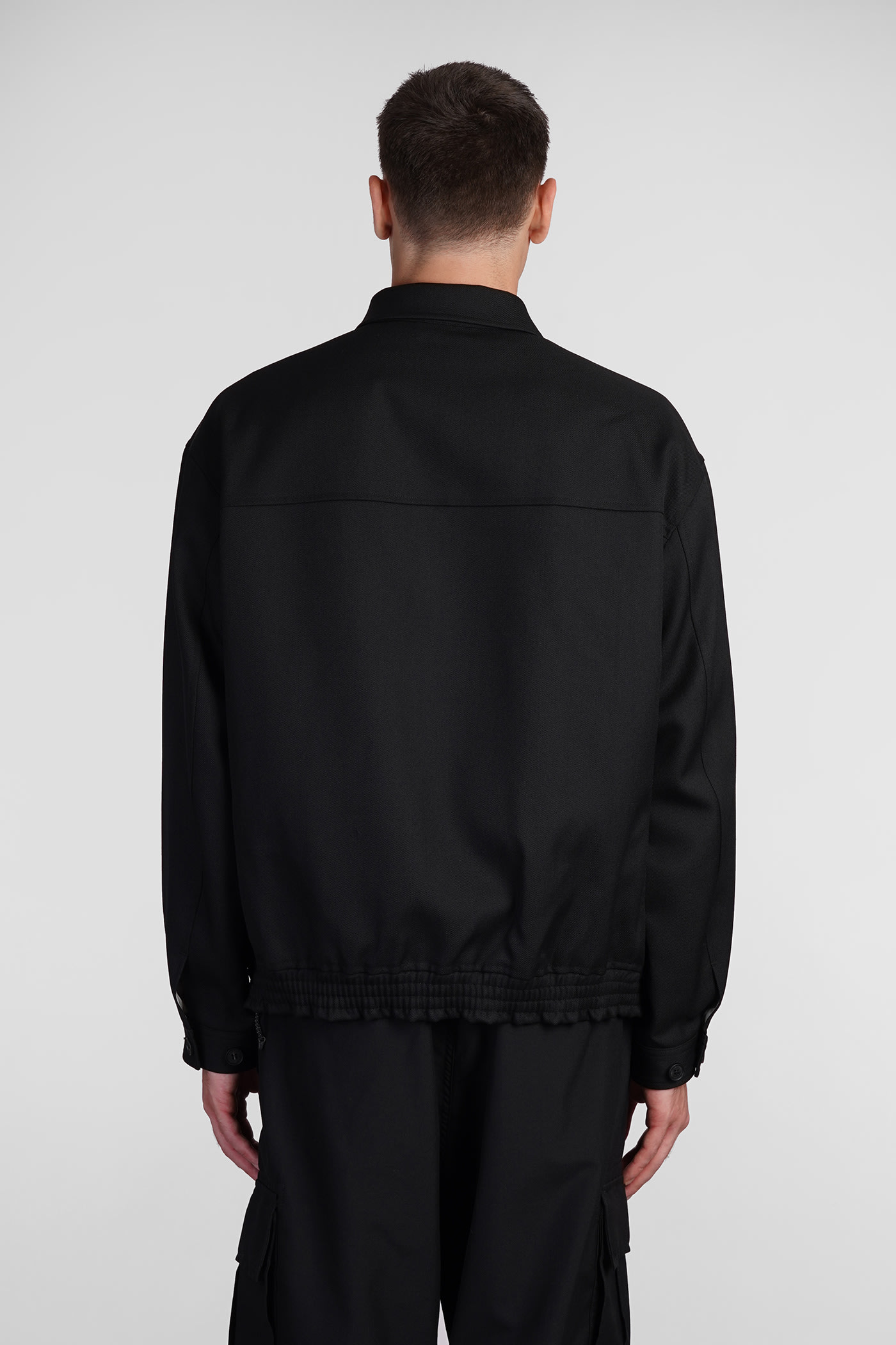 Shop Comme Des Garçons Homme Deux Casual Jacket In Black Wool