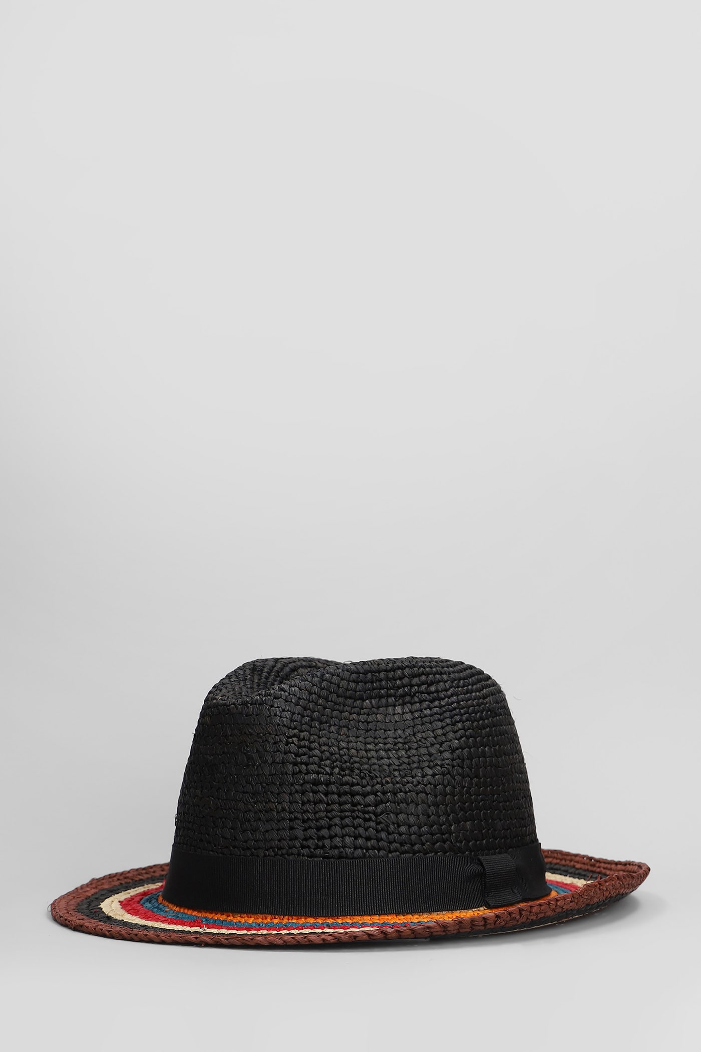 PAUL SMITH HATS IN BLACK RAFFIA