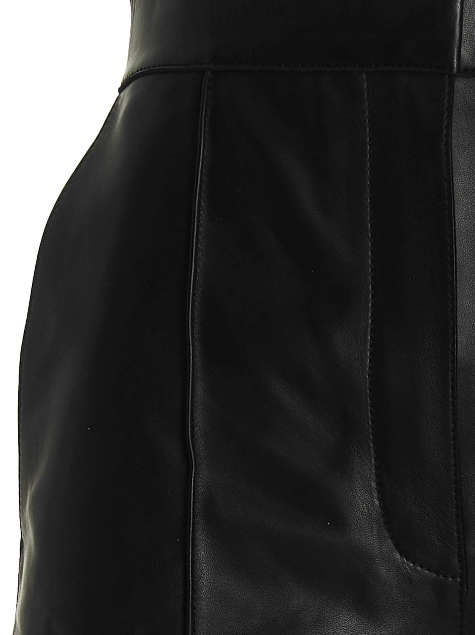 Shop Loewe Leather Balloon-style Pants In Black
