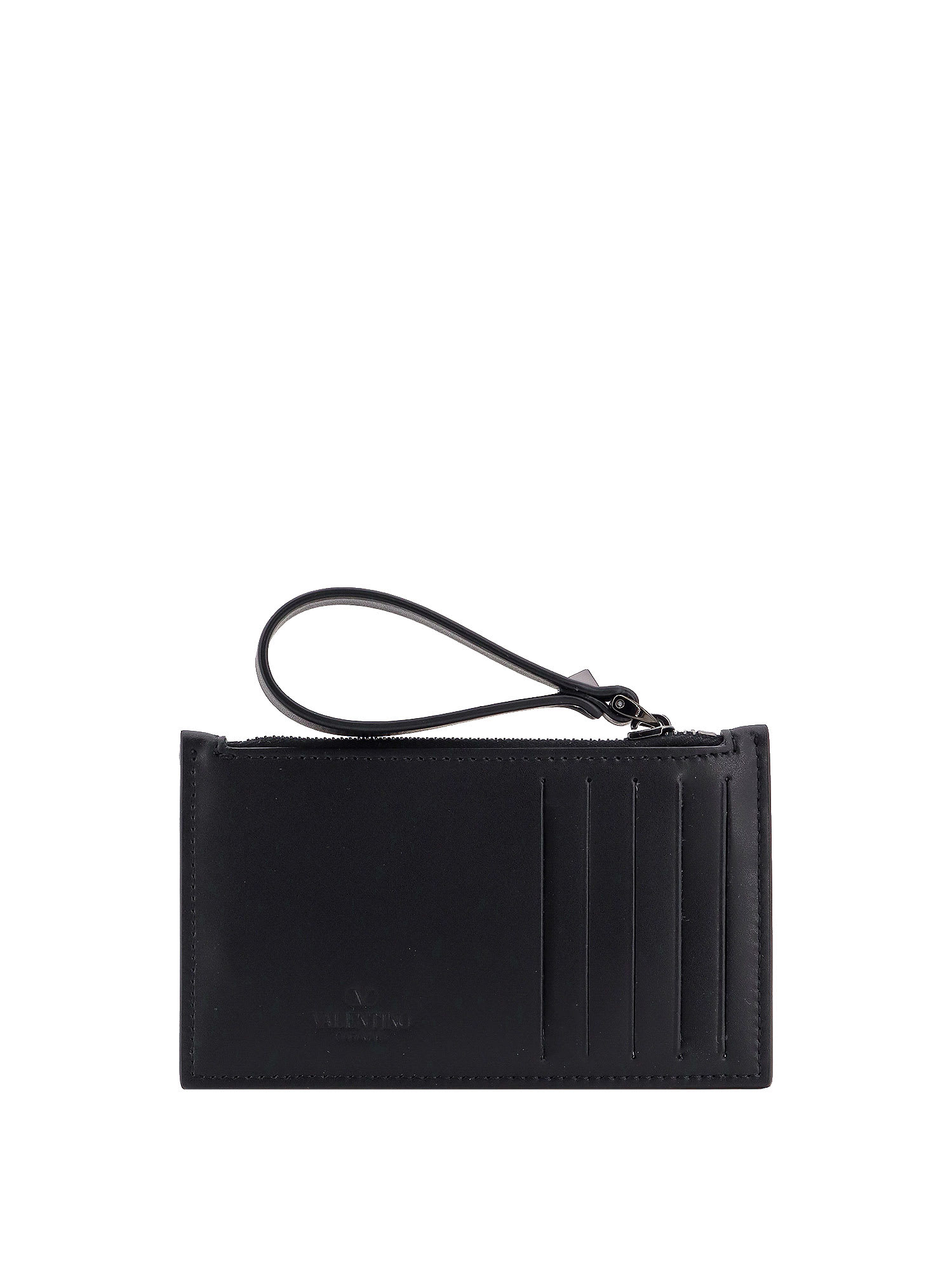 Shop Valentino Card Holder In Black