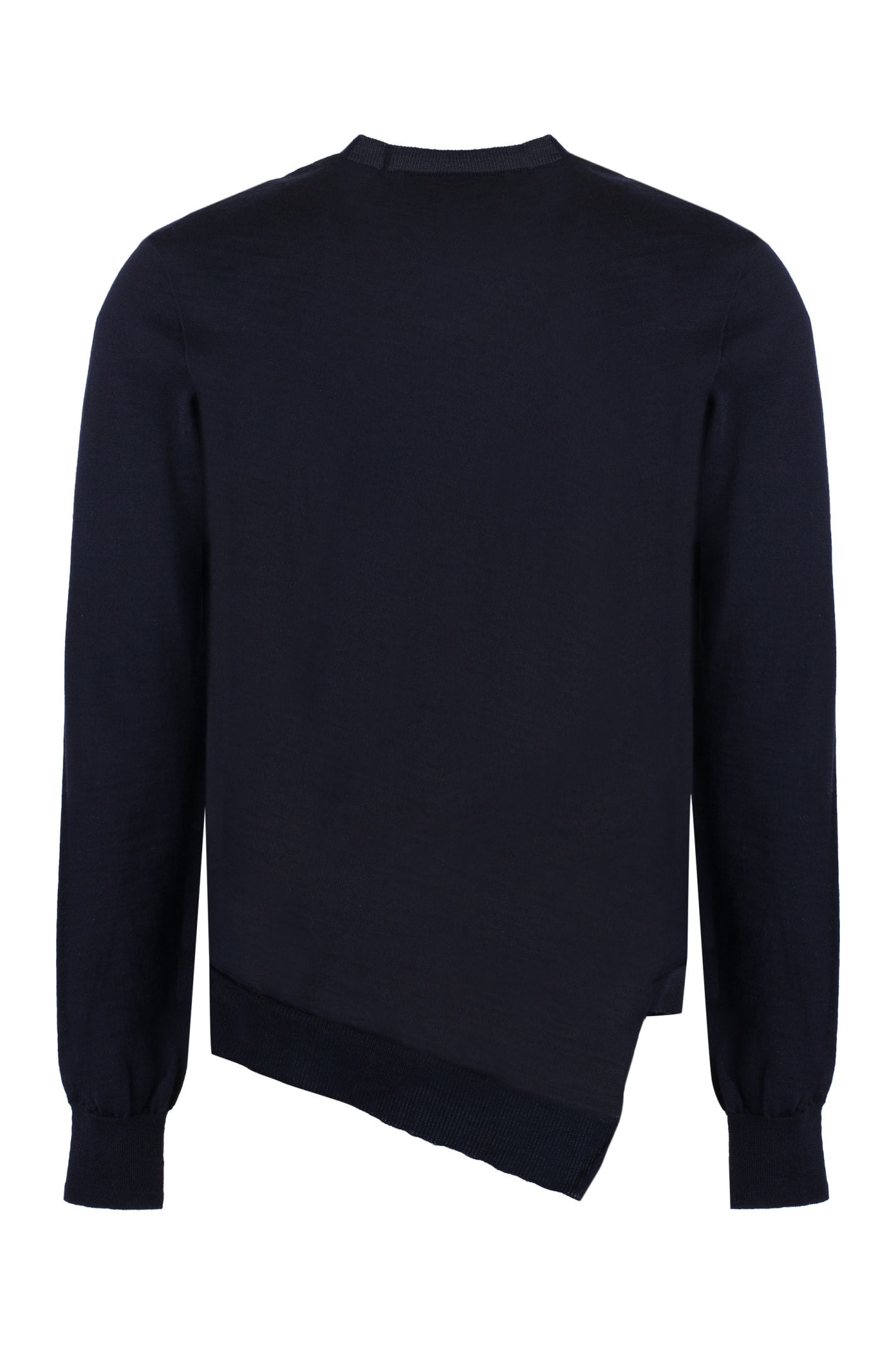 Shop Comme Des Garçons Shirt Lacoste X Comme Des Garçons - Crew-neck Wool Sweater In Blue