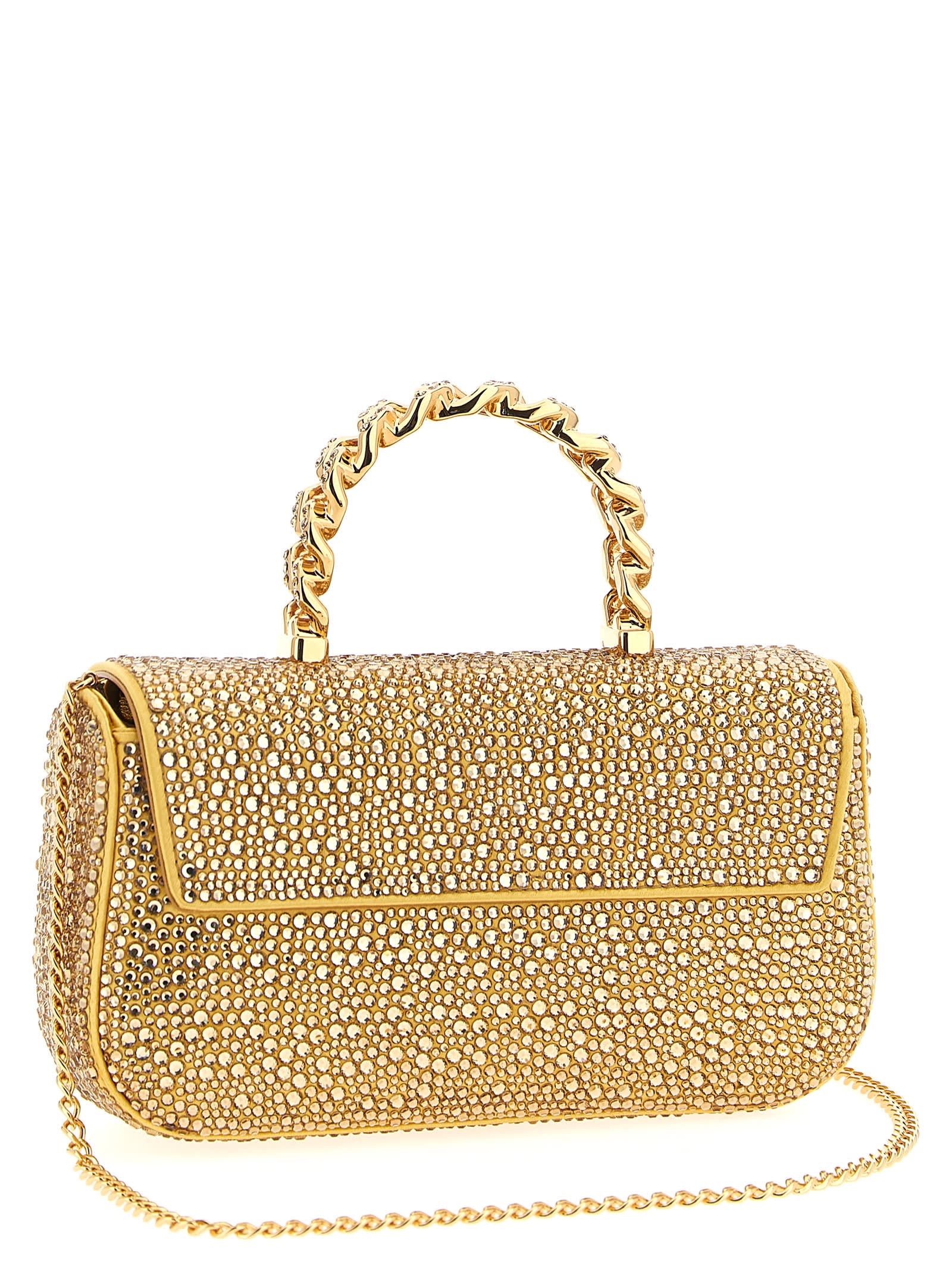 Versace Golden La Medusa Mini Crossbody Bag In Gold