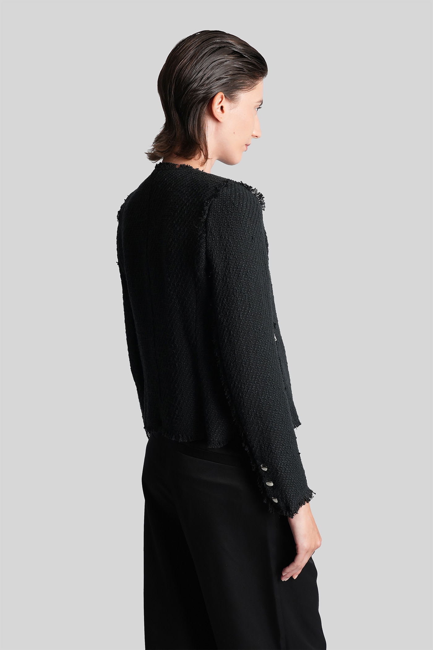 Iro Agnette Casual Jacket In Black Cotton In Black