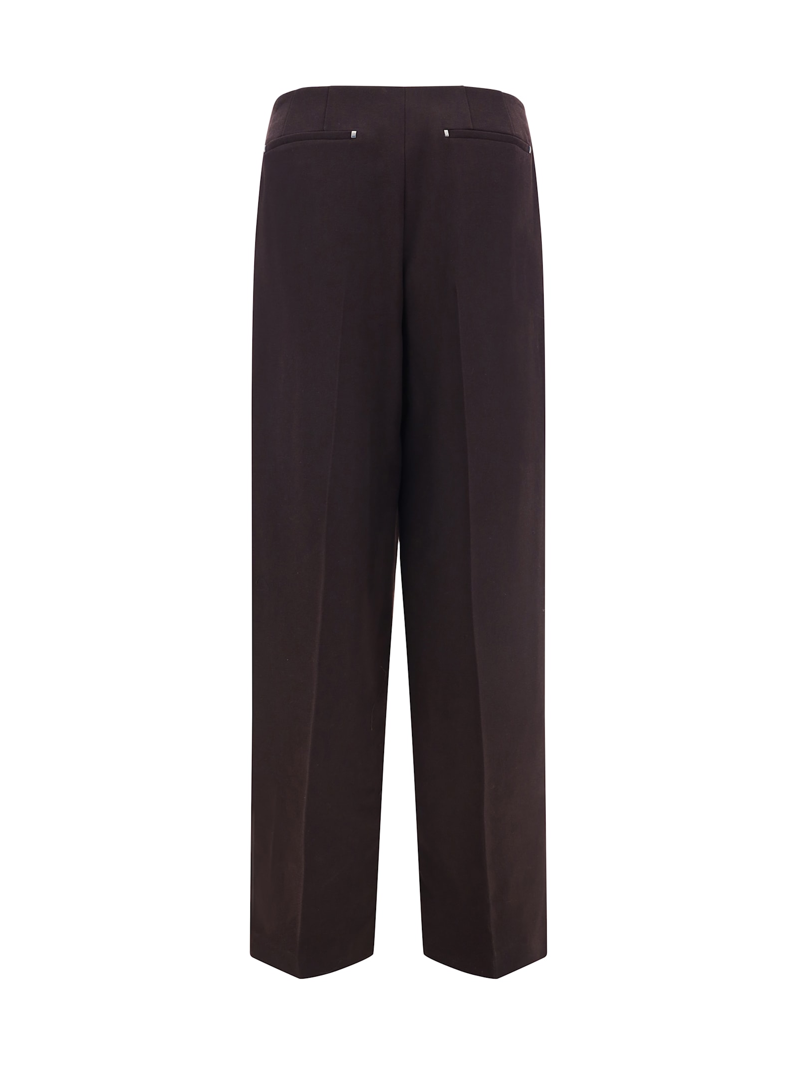 Shop Fendi Pants In Aubergine